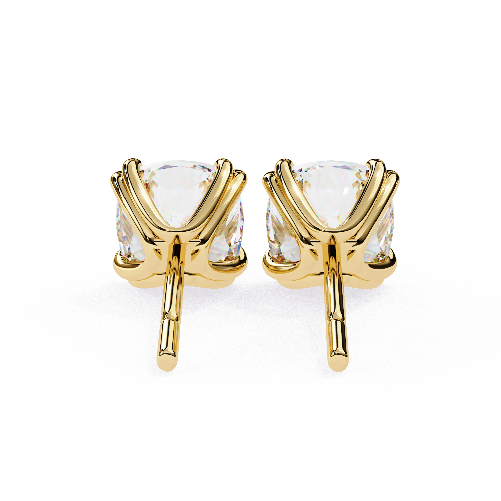 Cushion Lab Grown Diamond Stud Earrings