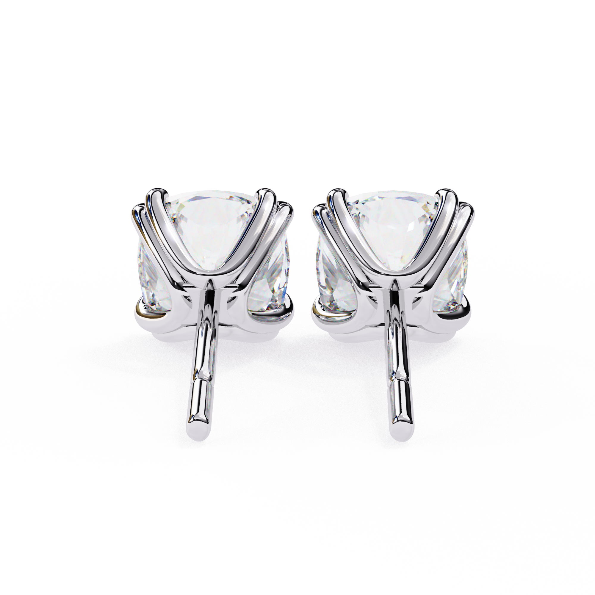 Cushion Lab Grown Diamond Stud Earrings