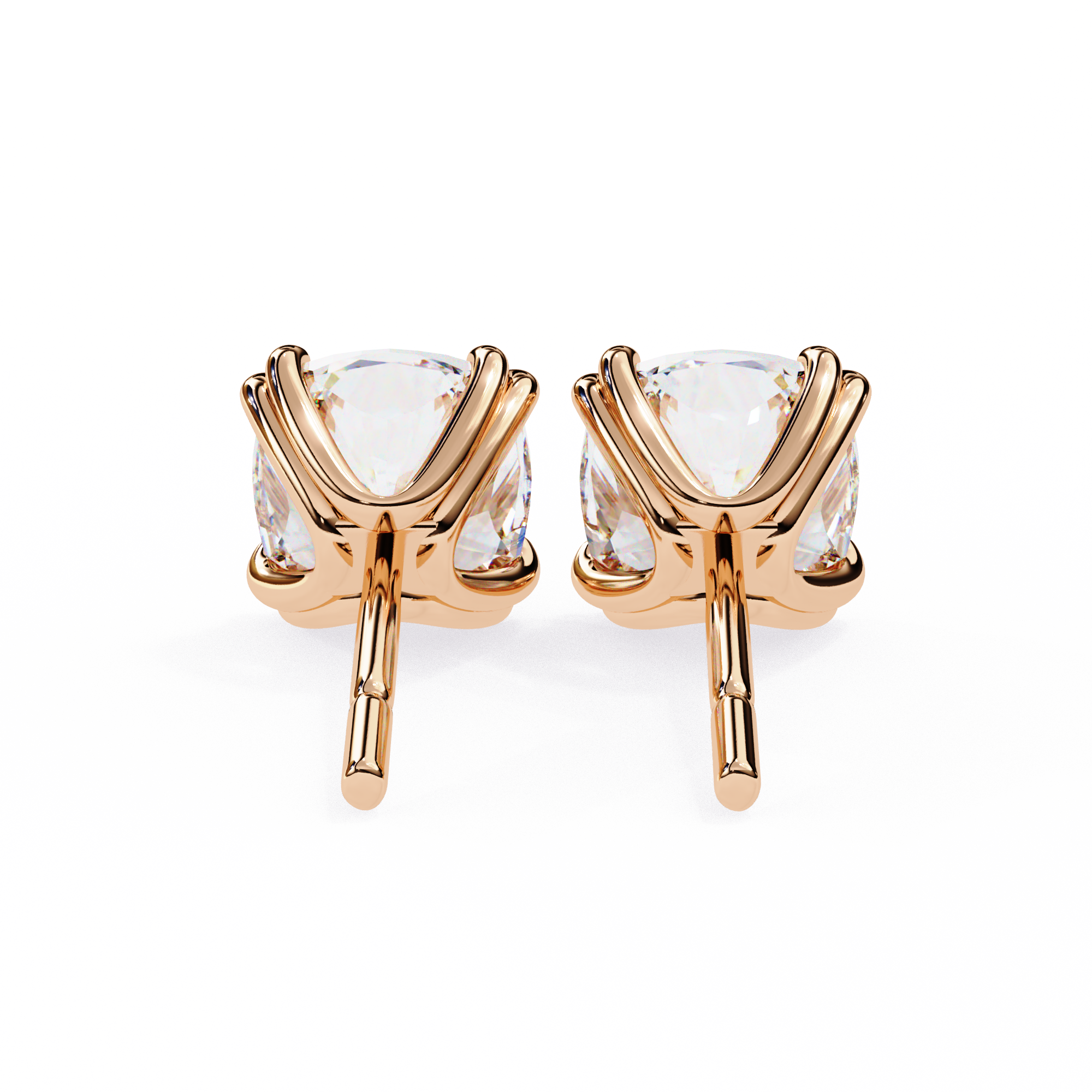 Cushion Lab Grown Diamond Stud Earrings