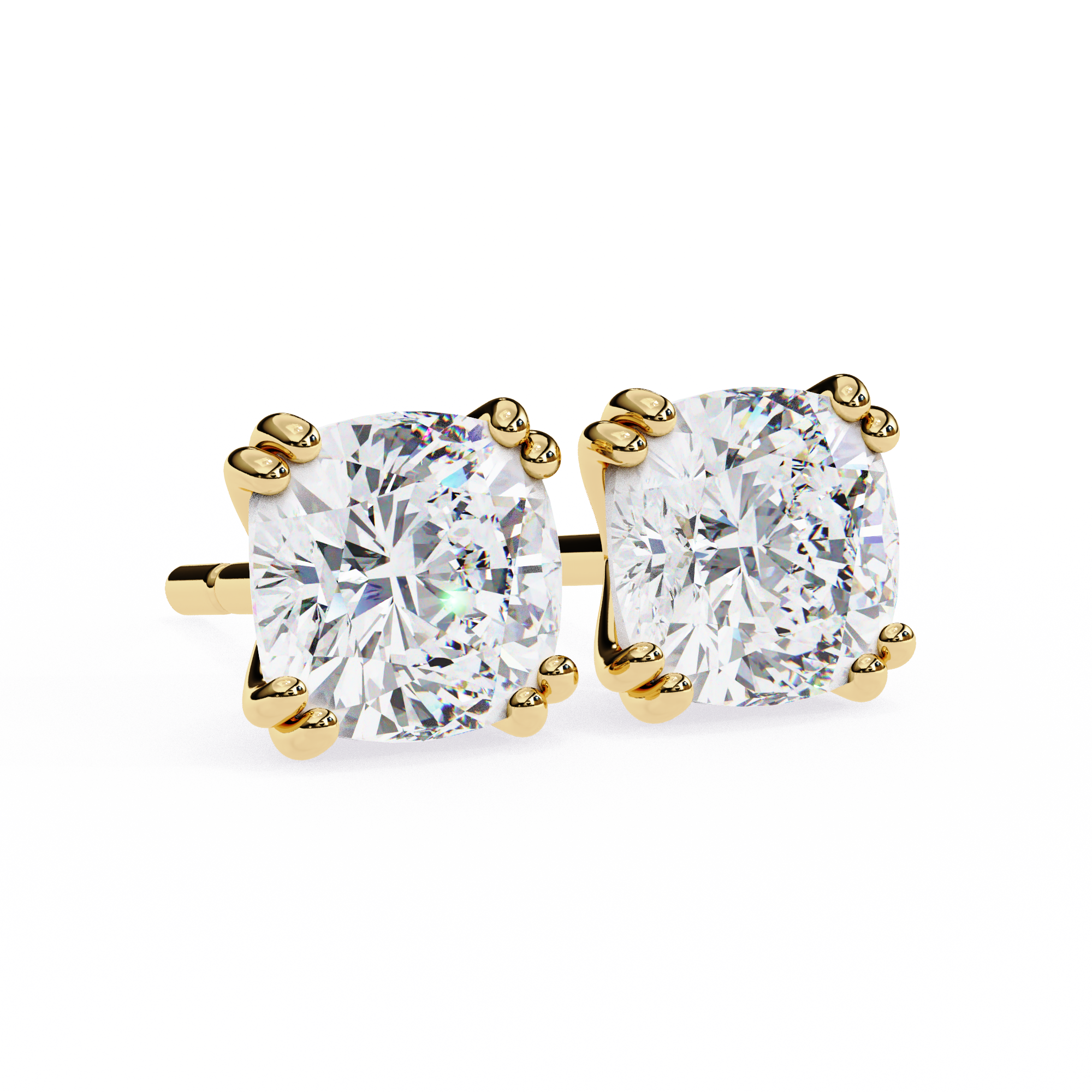 Cushion Lab Grown Diamond Stud Earrings