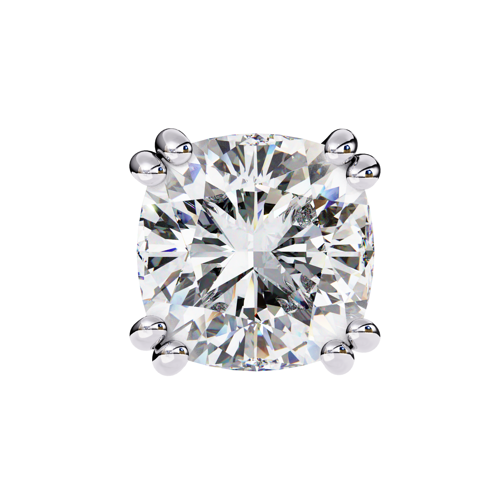 Cushion Lab Grown Diamond Stud Earrings