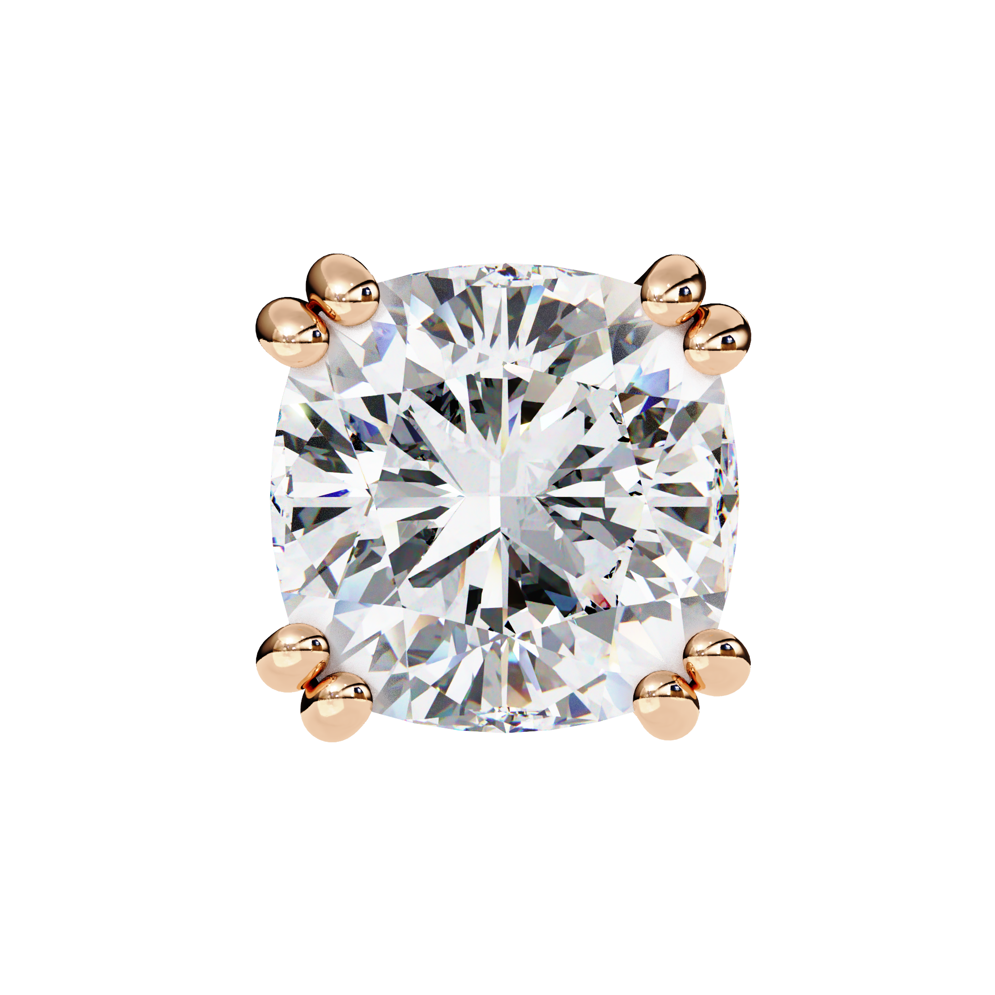 Cushion Lab Grown Diamond Stud Earrings