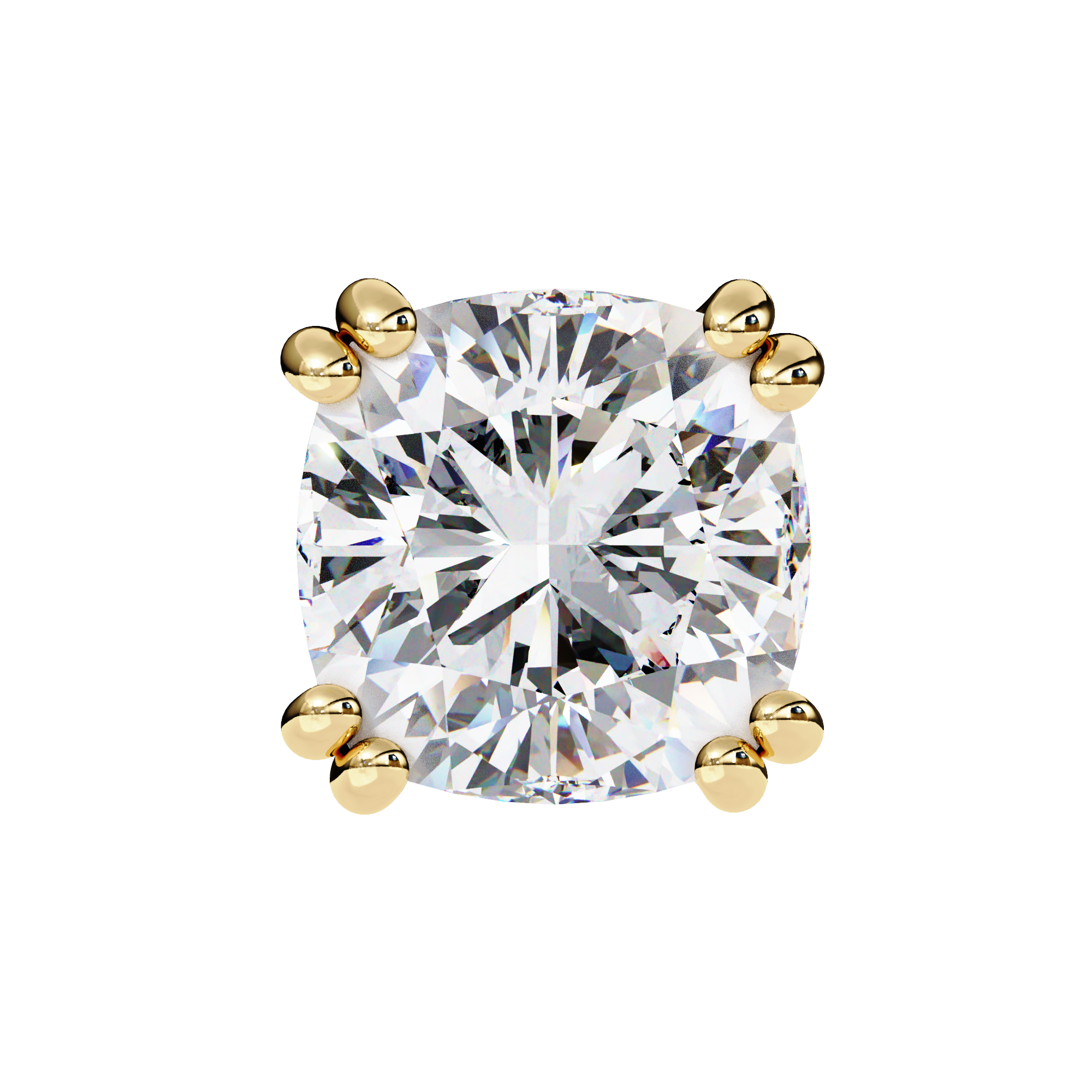 Cushion Lab Grown Diamond Stud Earrings