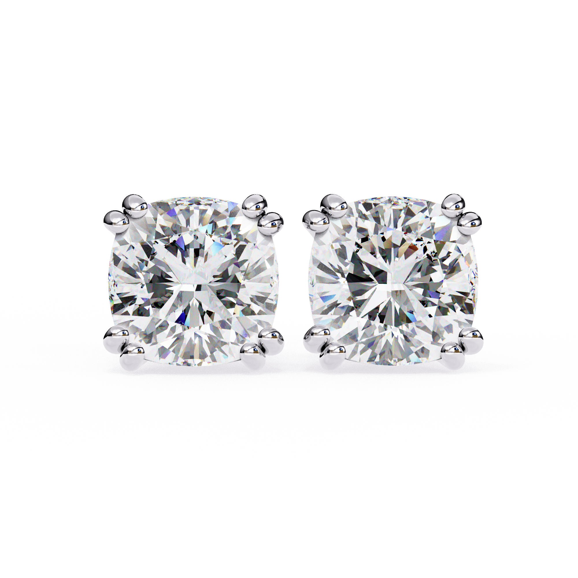 Cushion Lab Grown Diamond Stud Earrings
