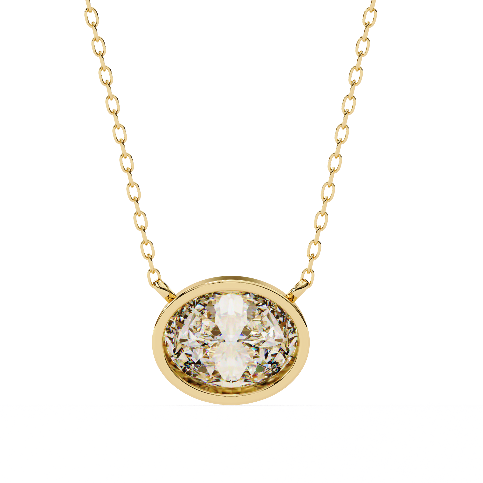 Oval Solitaire Pendant