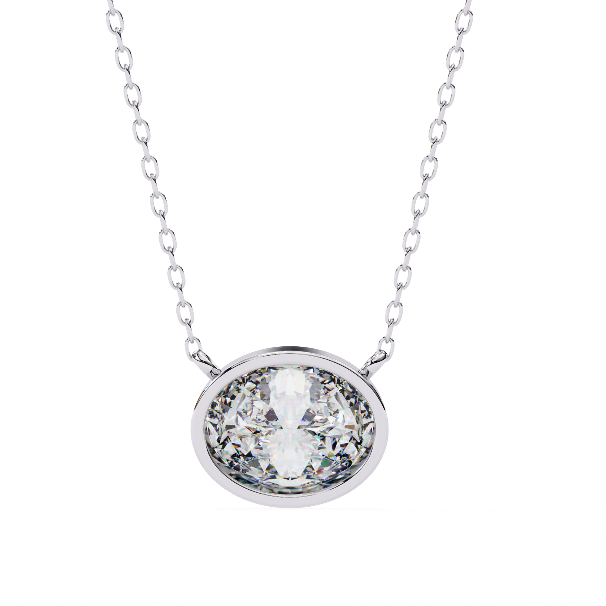 Oval Solitaire Pendant
