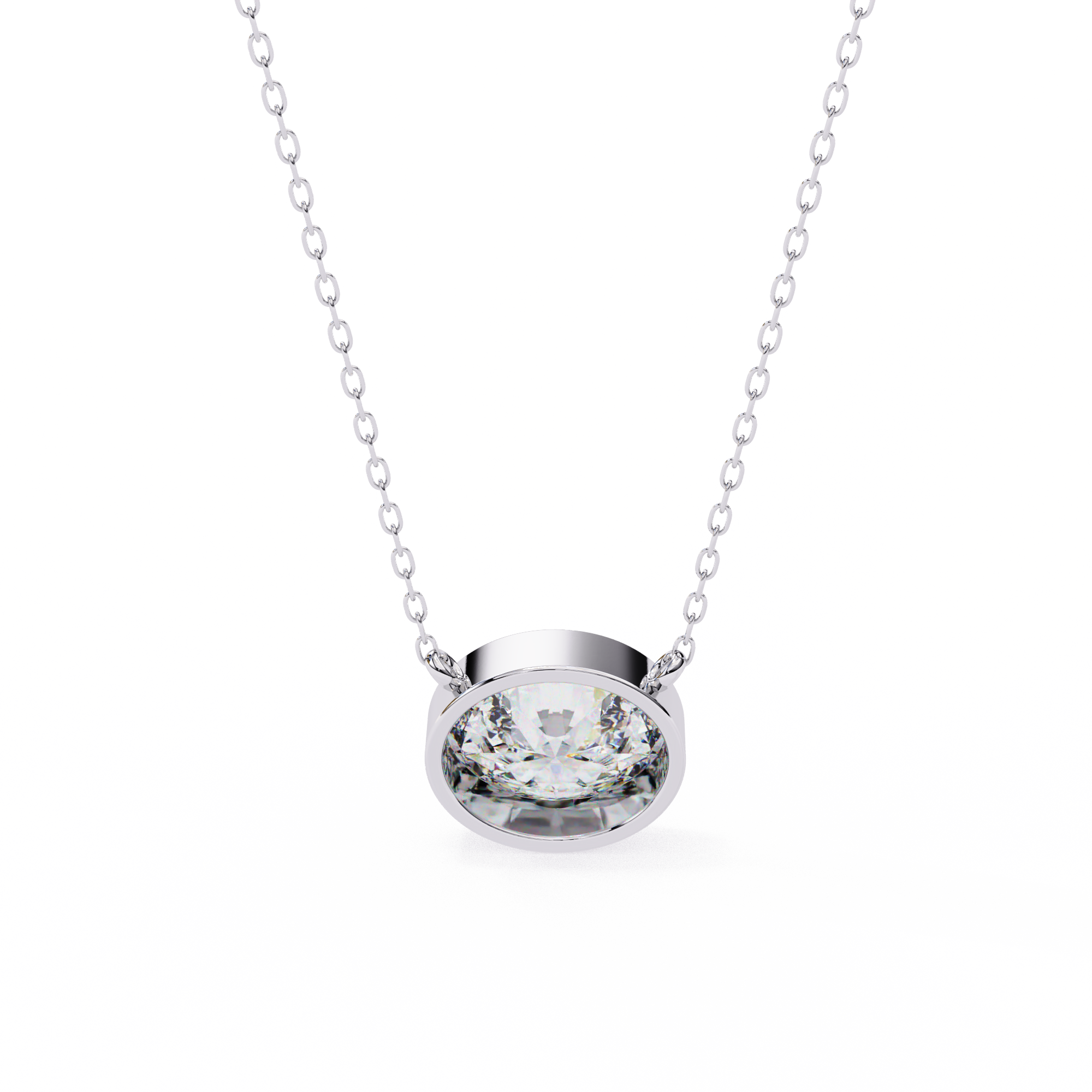 Oval Solitaire Pendant