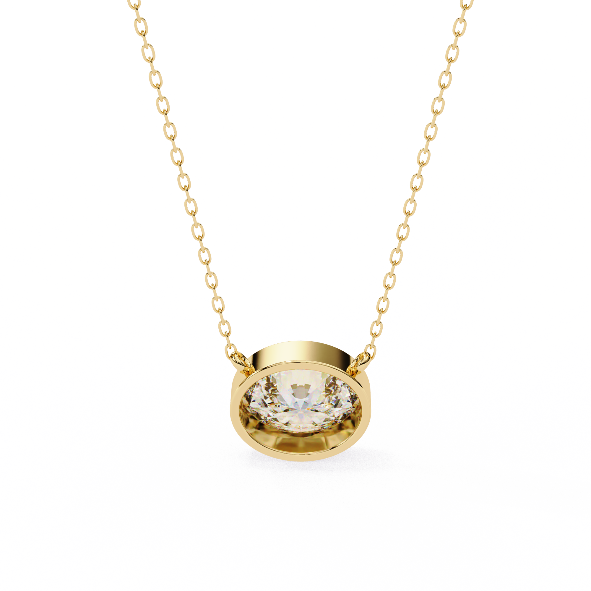 Oval Solitaire Pendant