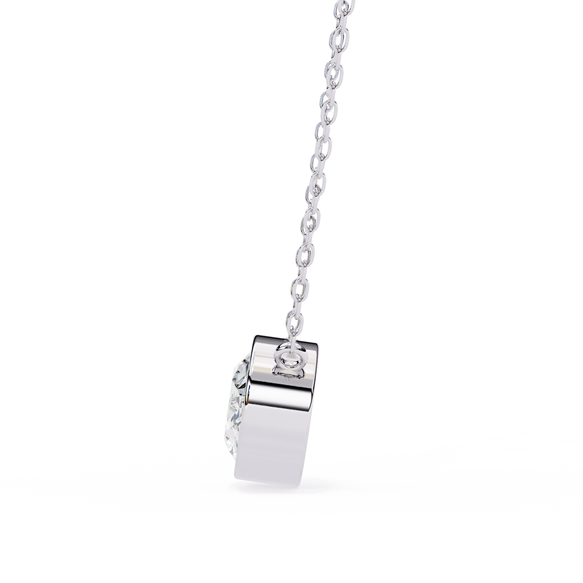 Oval Solitaire Pendant