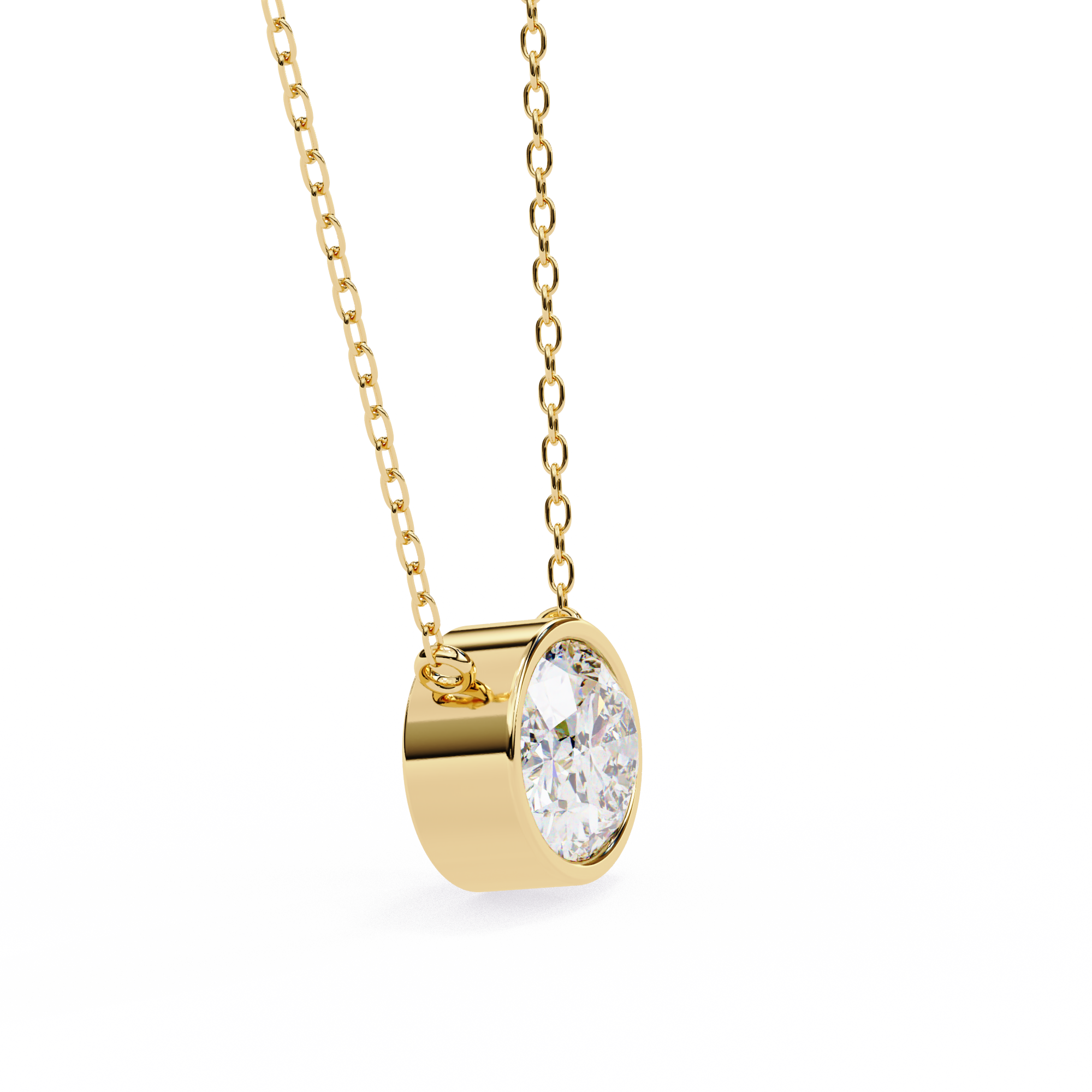 Oval Solitaire Pendant