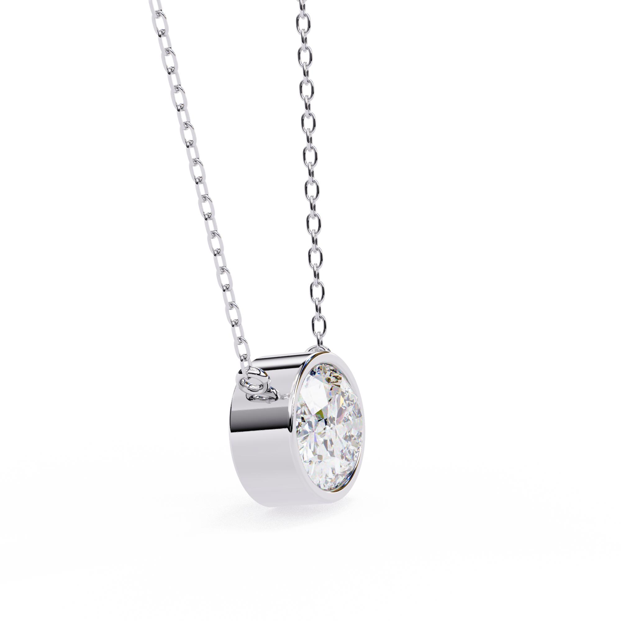 Oval Solitaire Pendant