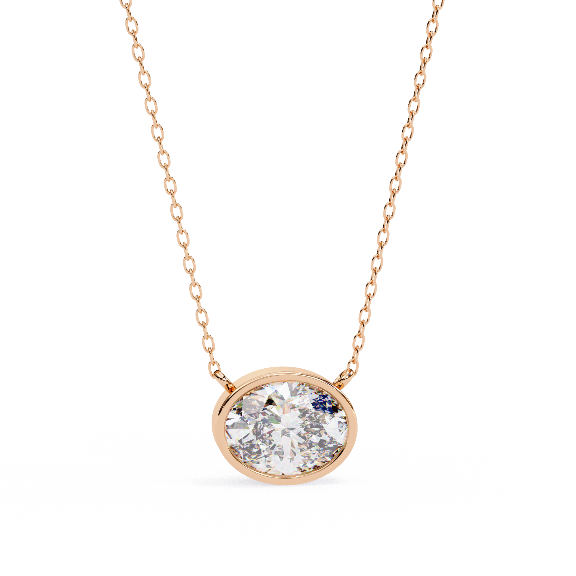 Oval Solitaire Pendant