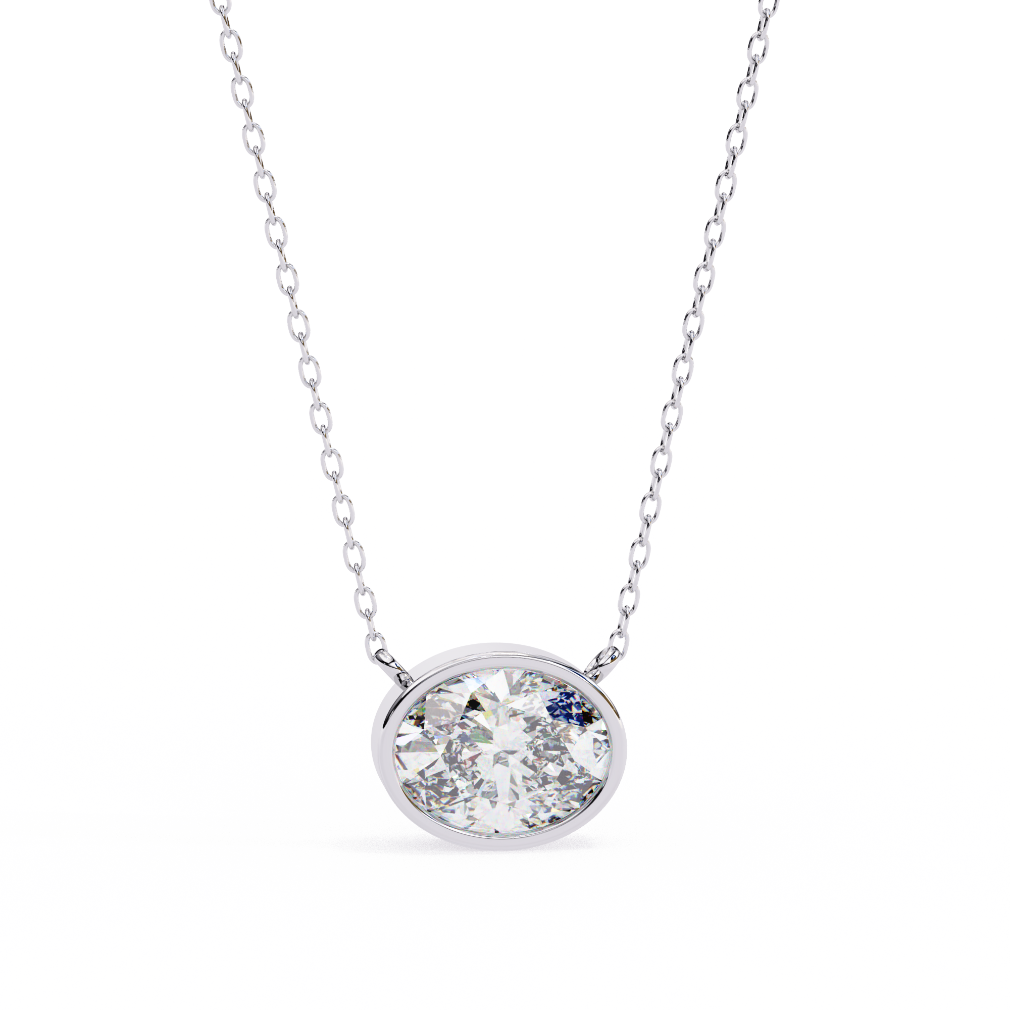 Oval Solitaire Pendant