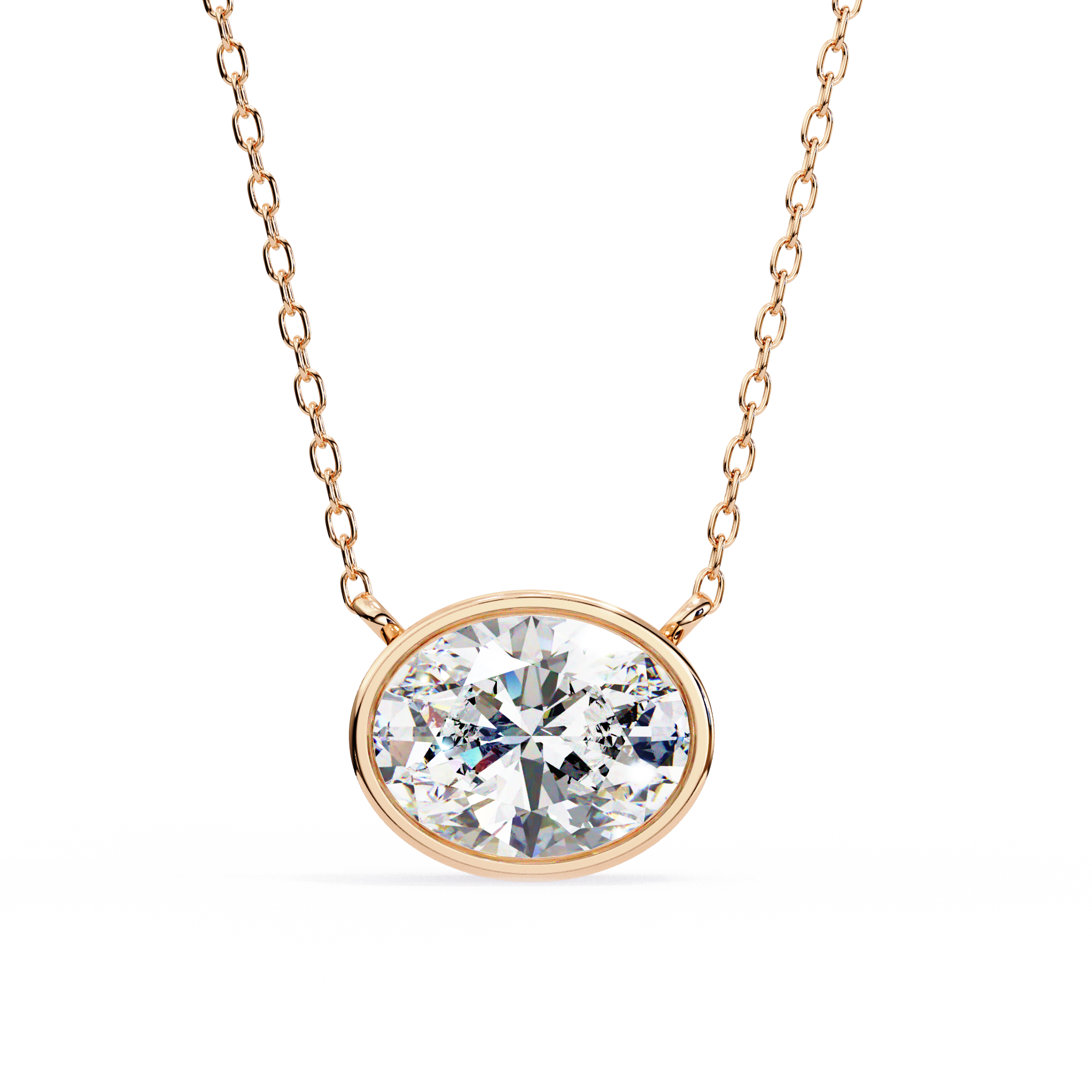 Oval Solitaire Pendant