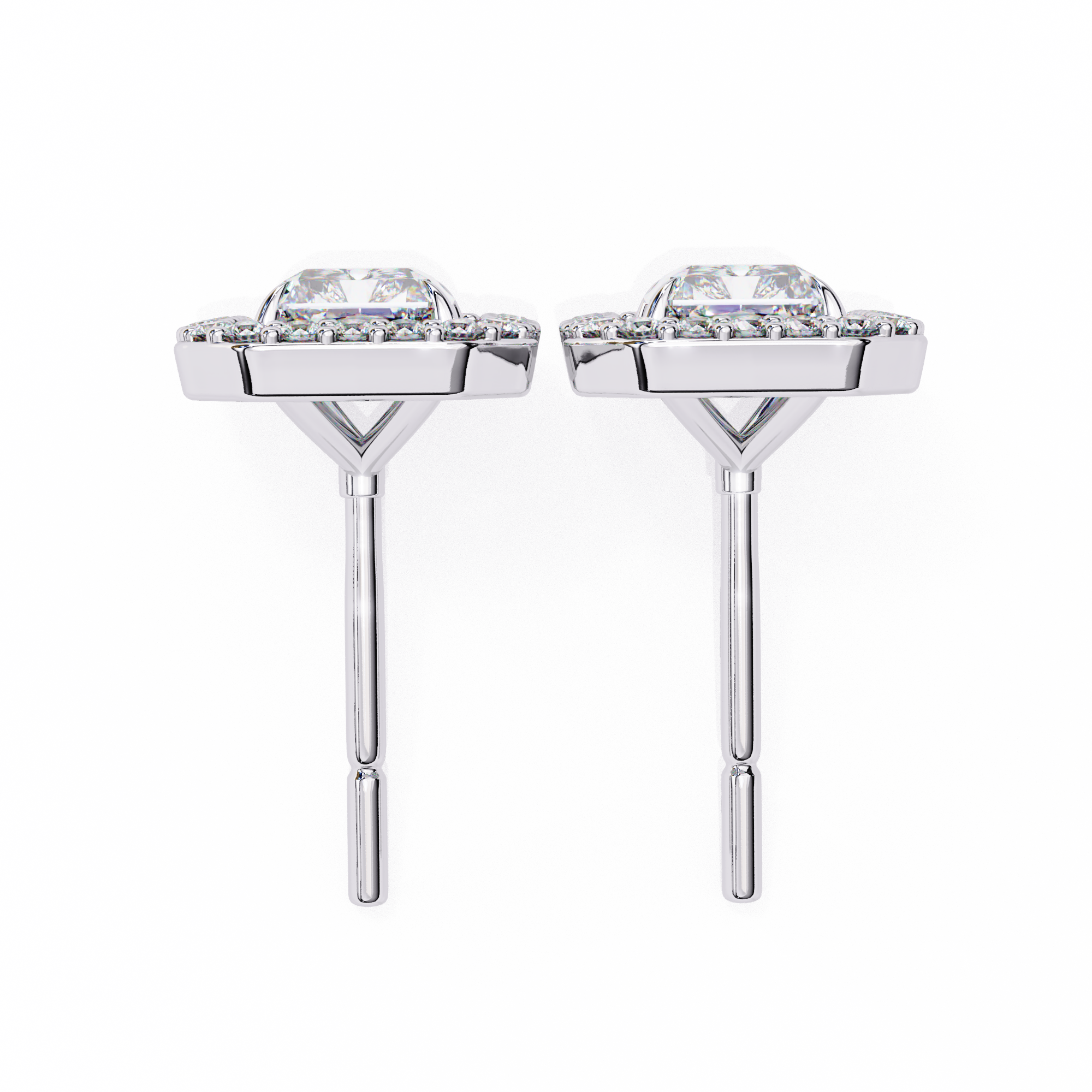 Rectangular Halo Lab Grown Diamond Pendant