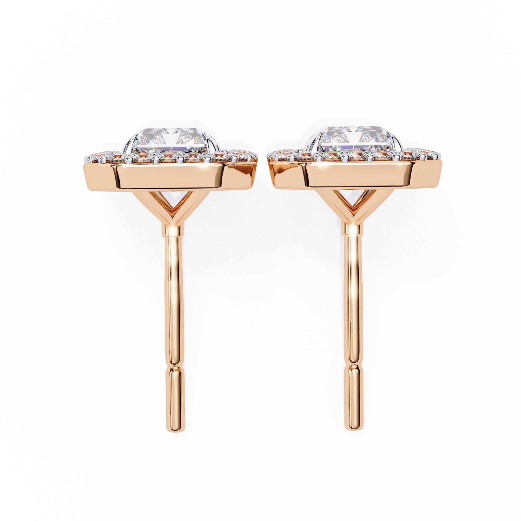 Rectangular Halo Lab Grown Diamond Pendant