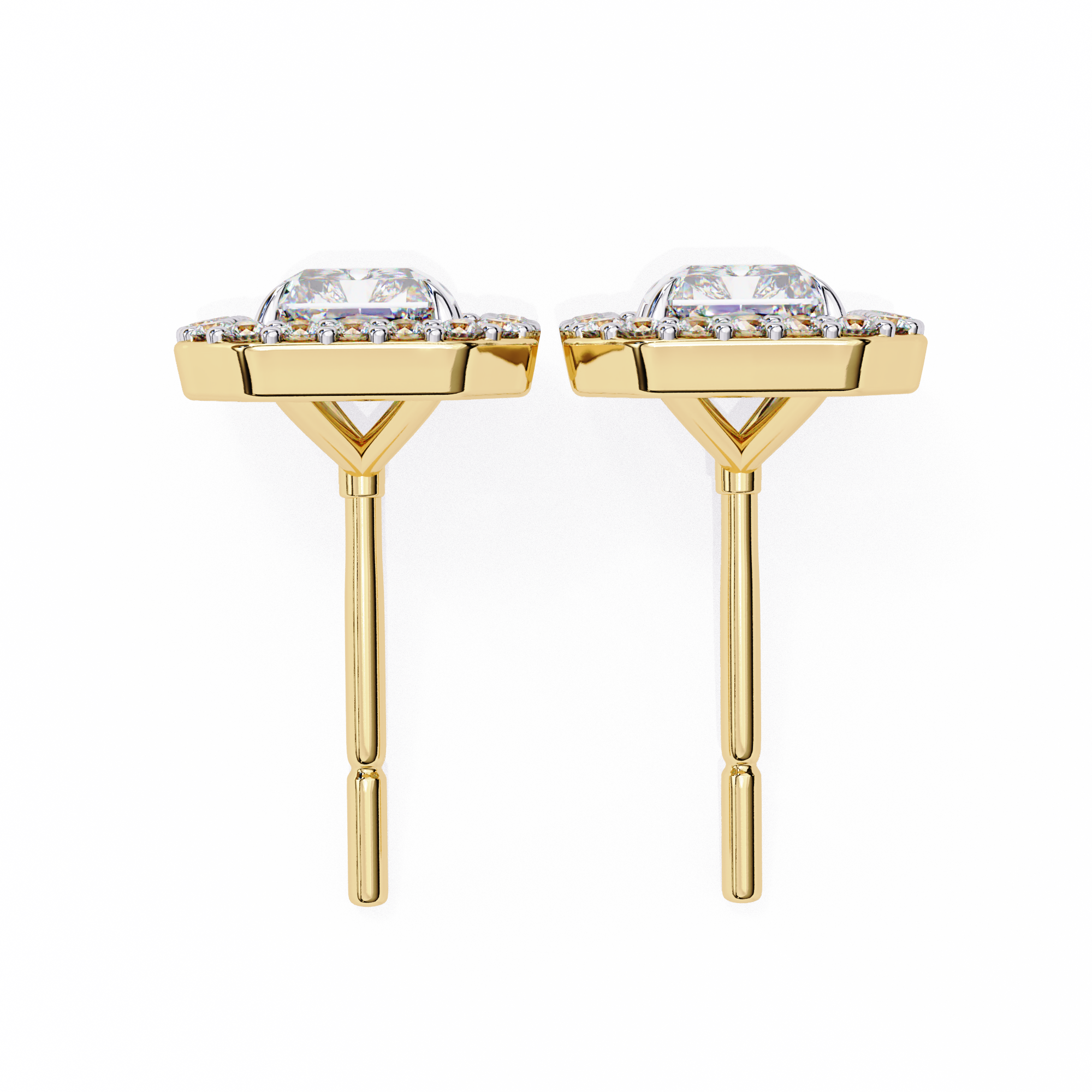 Rectangular Halo Lab Grown Diamond Pendant