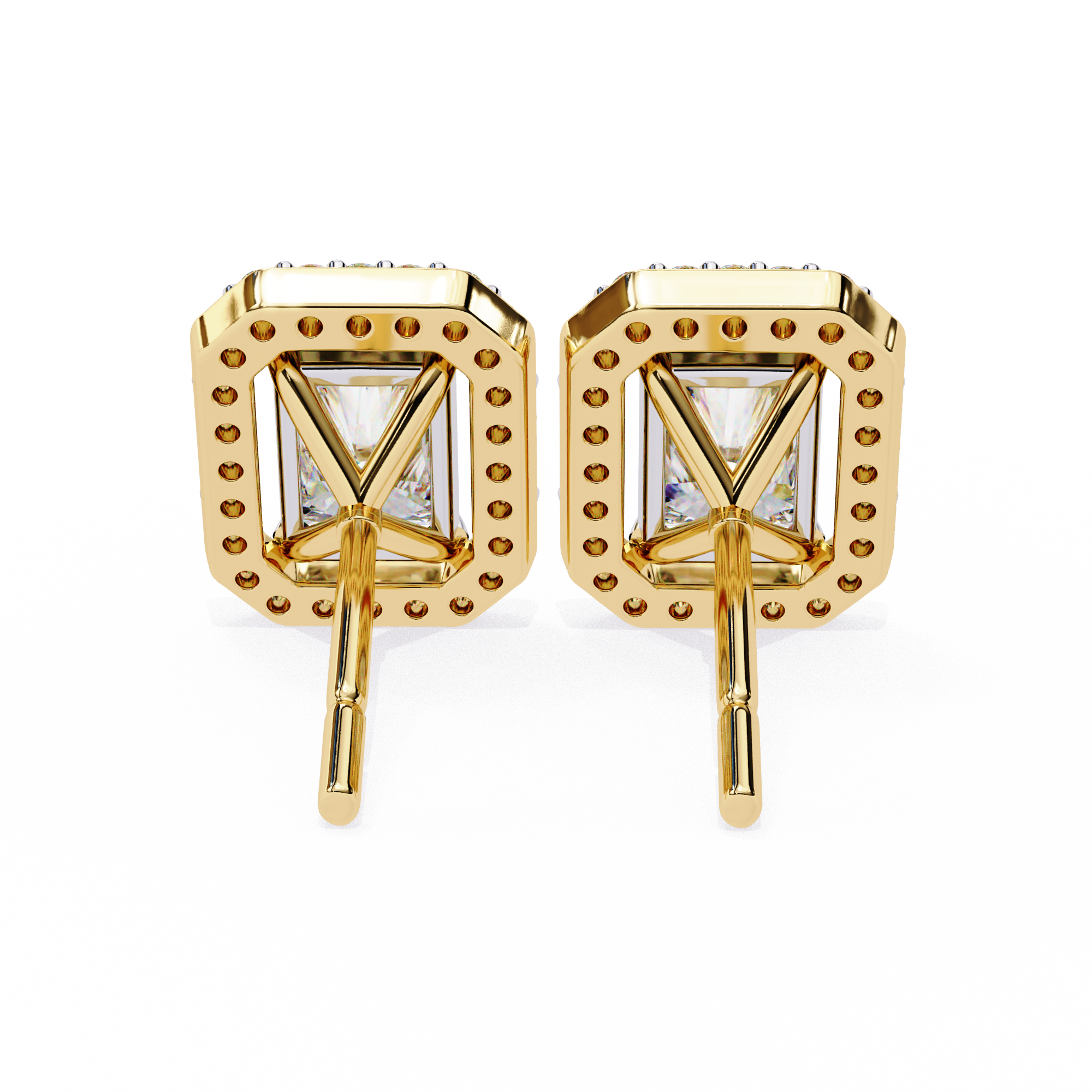 Rectangular Halo Lab Grown Diamond Pendant