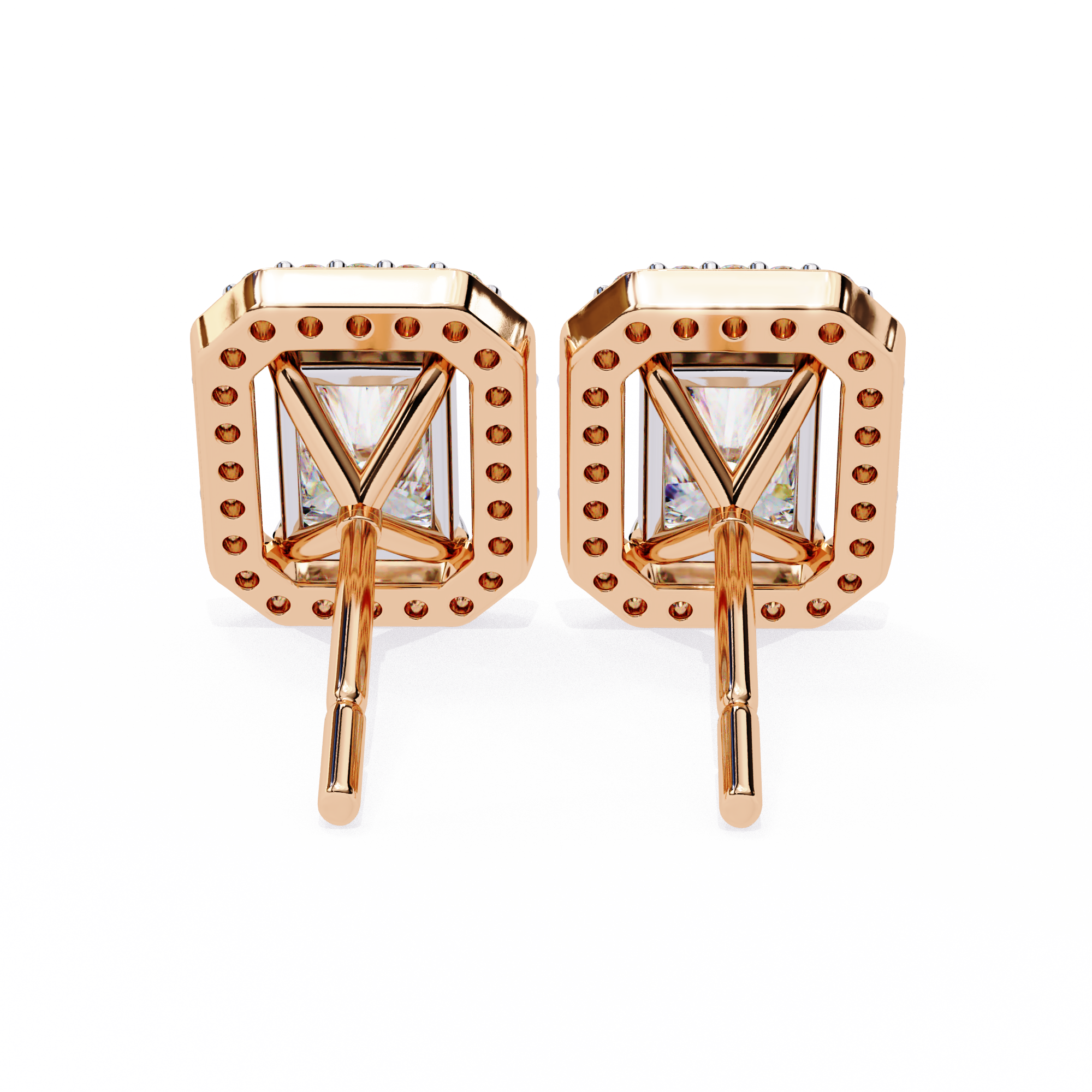 Rectangular Halo Lab Grown Diamond Pendant