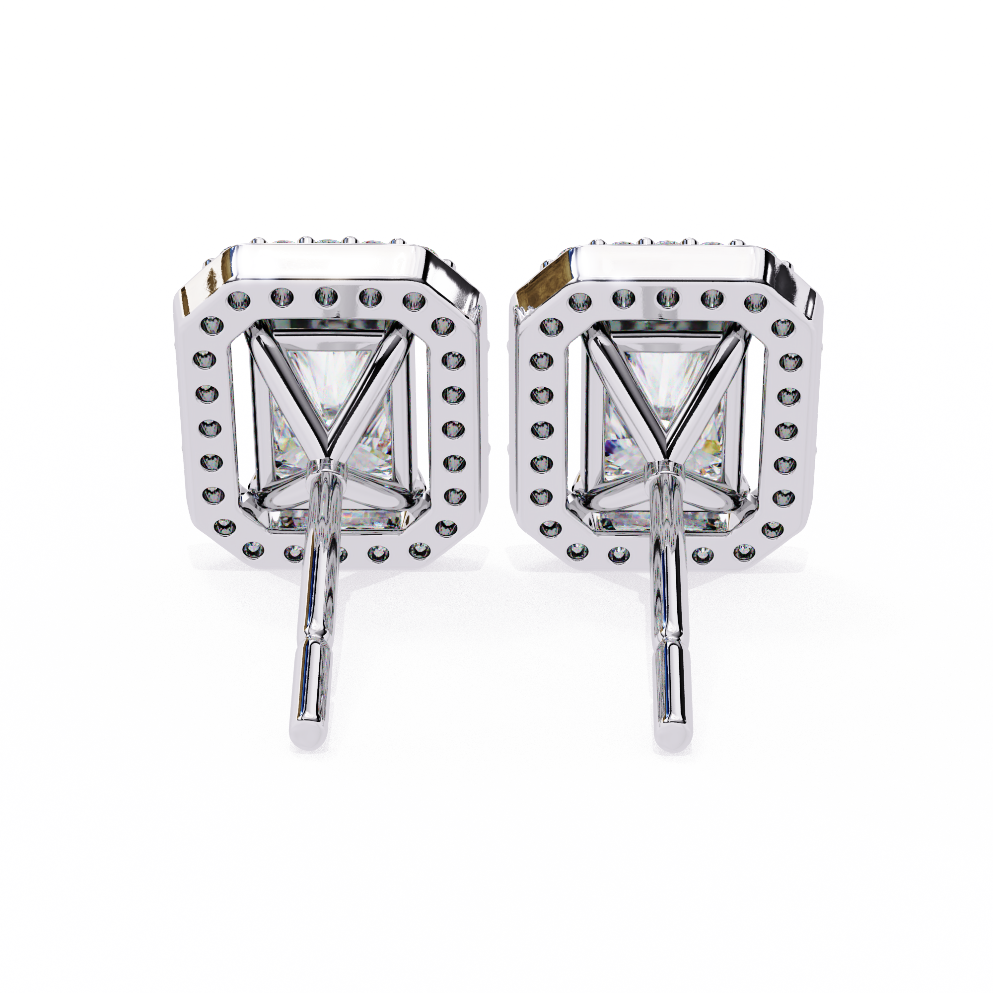 Rectangular Halo Lab Grown Diamond Pendant
