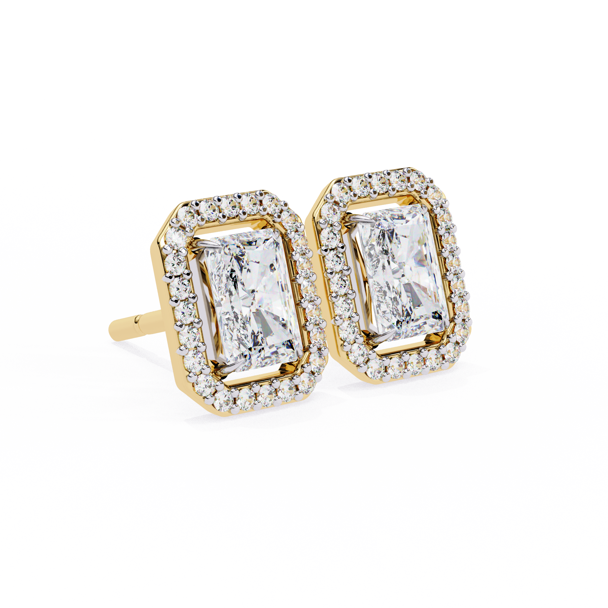 Rectangular Halo Lab Grown Diamond Pendant