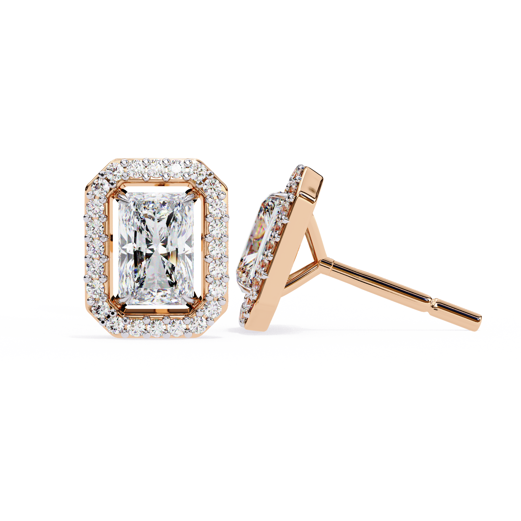 Rectangular Halo Lab Grown Diamond Pendant