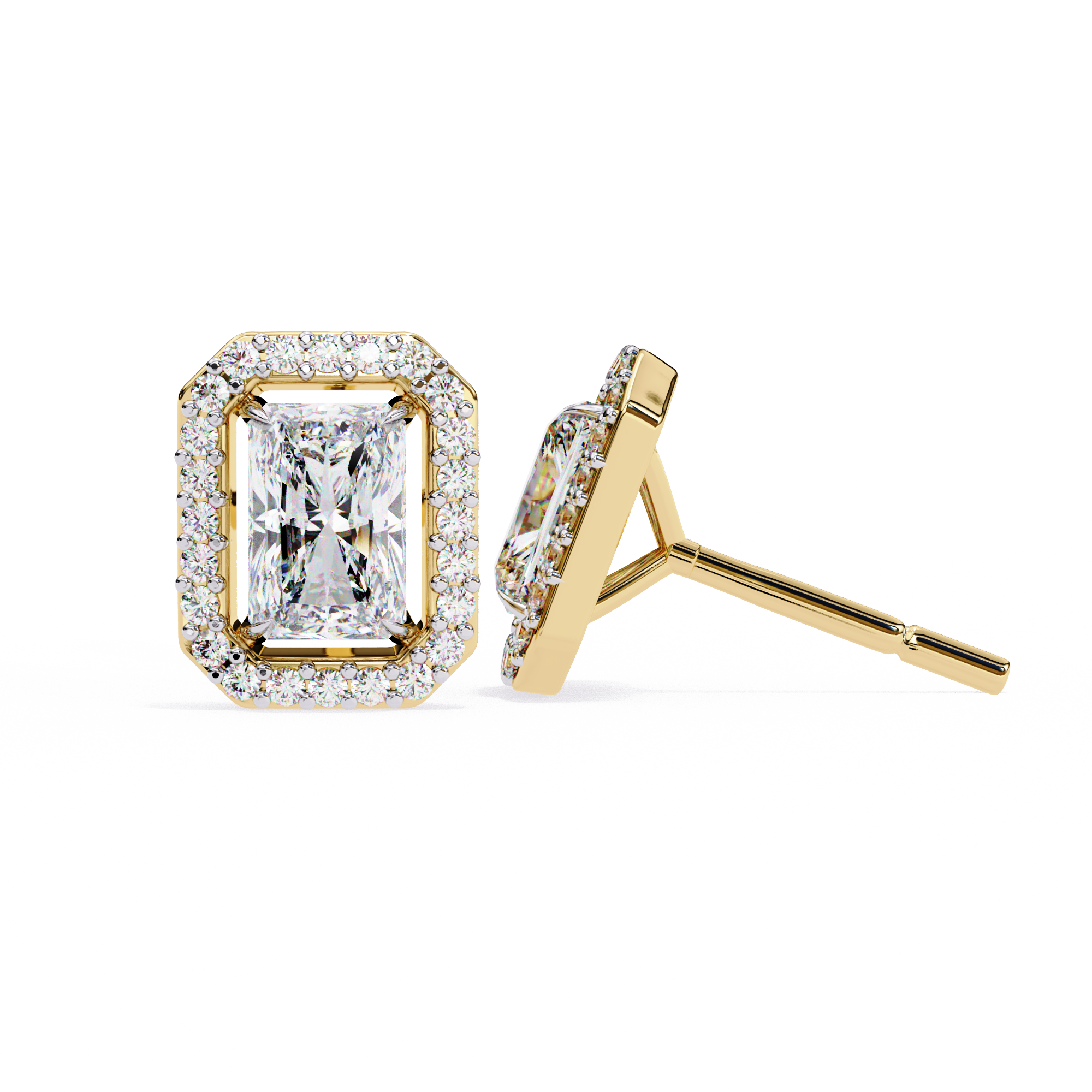 Rectangular Halo Lab Grown Diamond Pendant