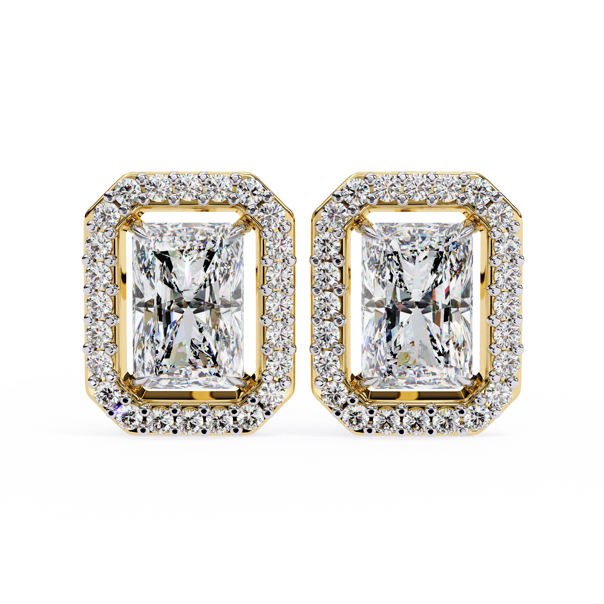 Rectangular Halo Lab Grown Diamond Pendant