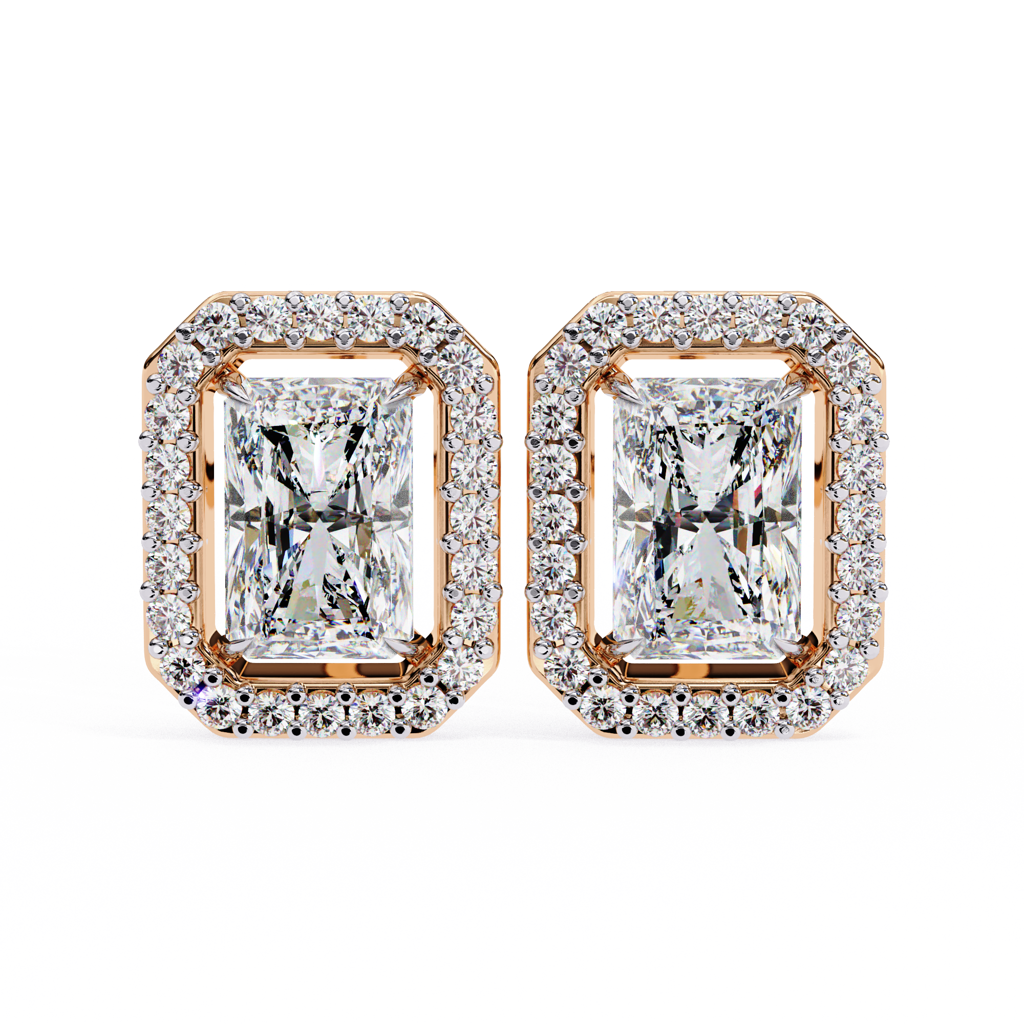 Rectangular Halo Lab Grown Diamond Pendant