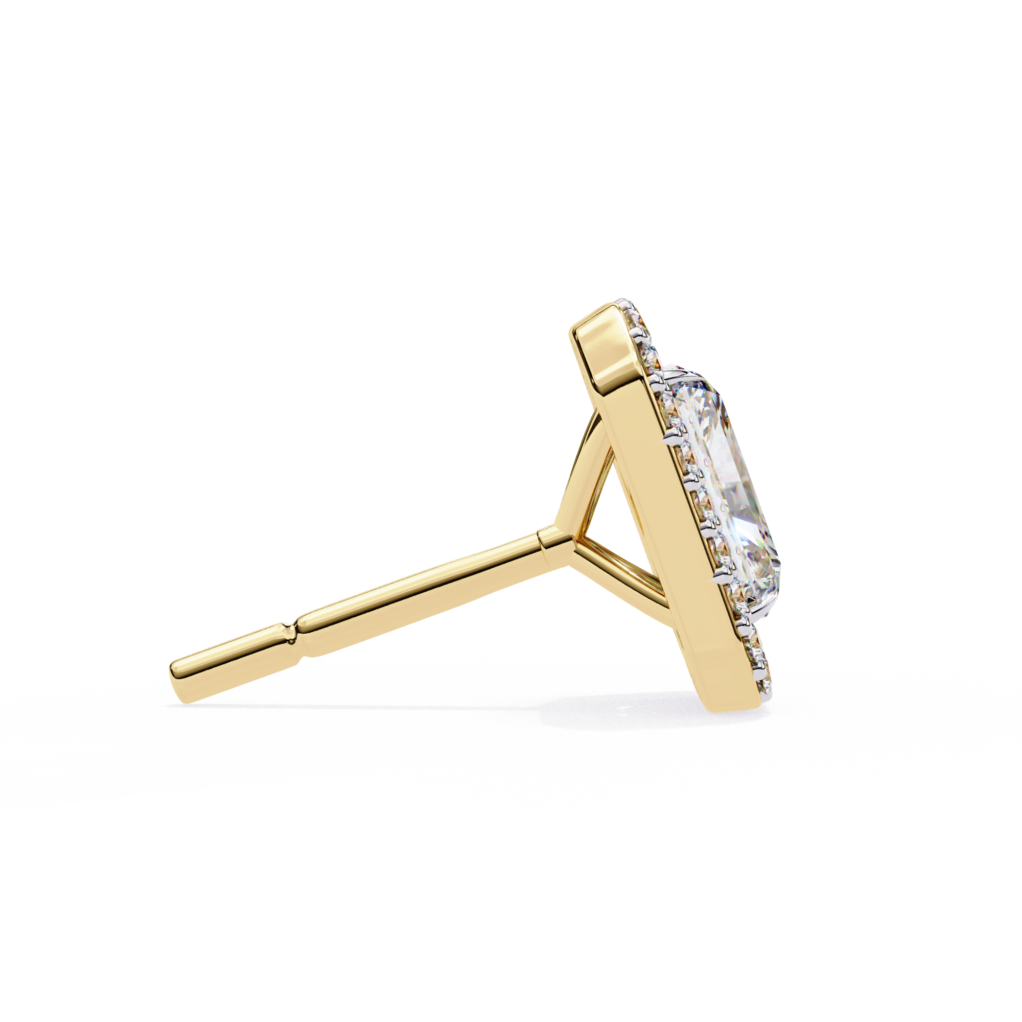 Rectangular Halo Lab Grown Diamond Pendant