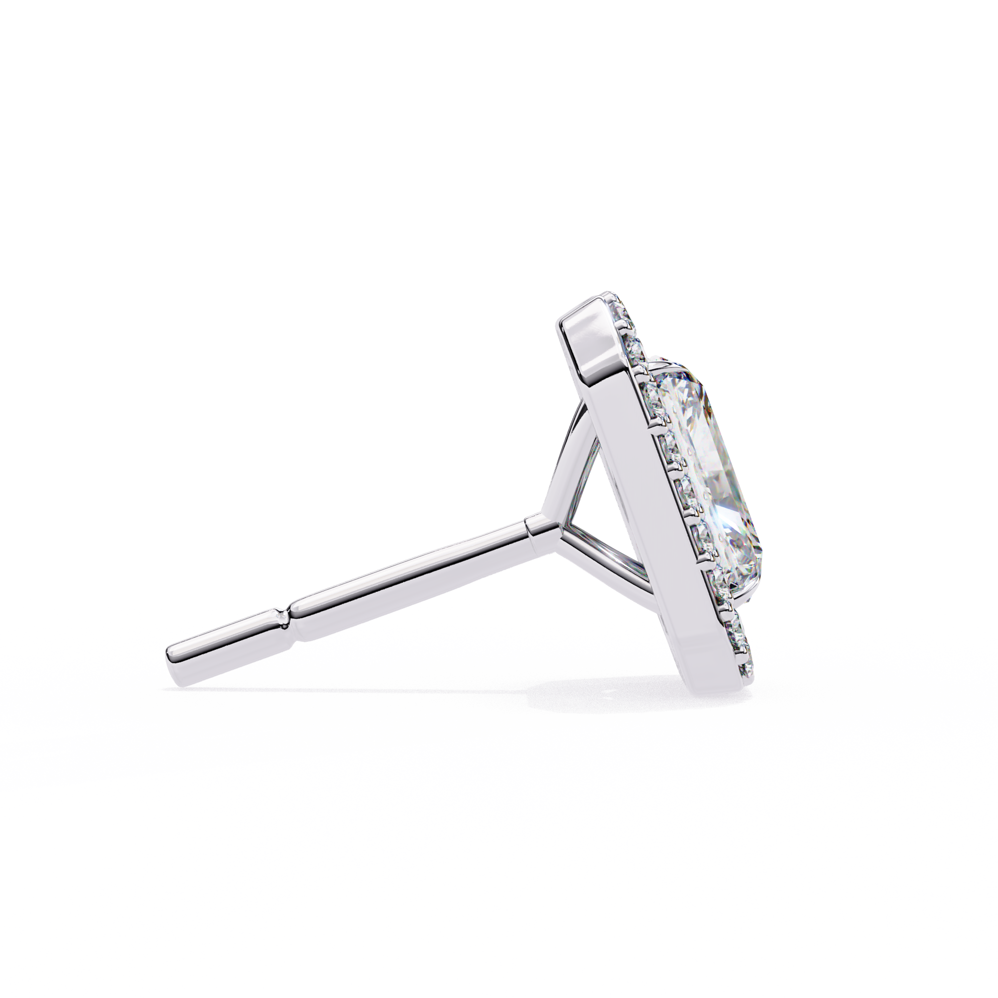 Rectangular Halo Lab Grown Diamond Pendant