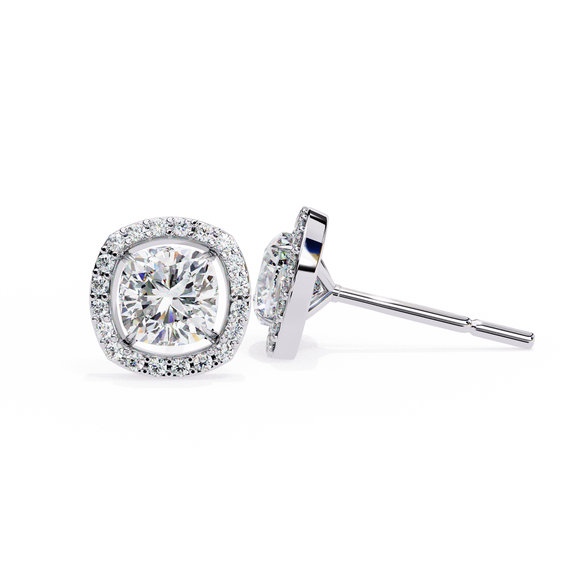 Cushion Halo Lab Grown Diamond Pendant