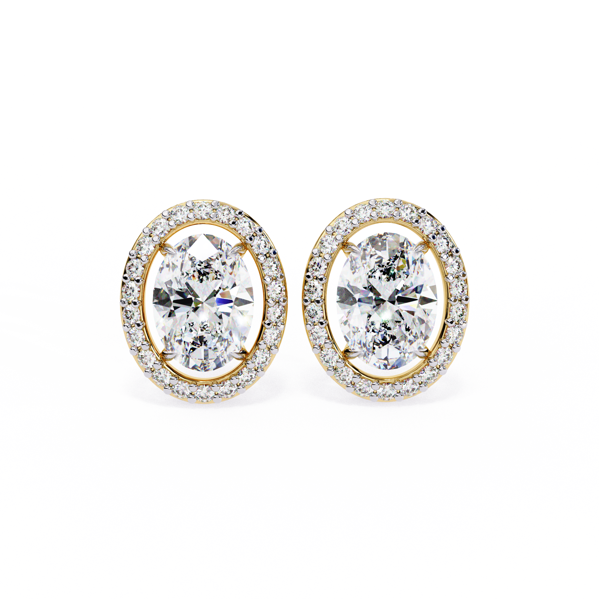 Oval Halo Lab Grown Diamond Pendant