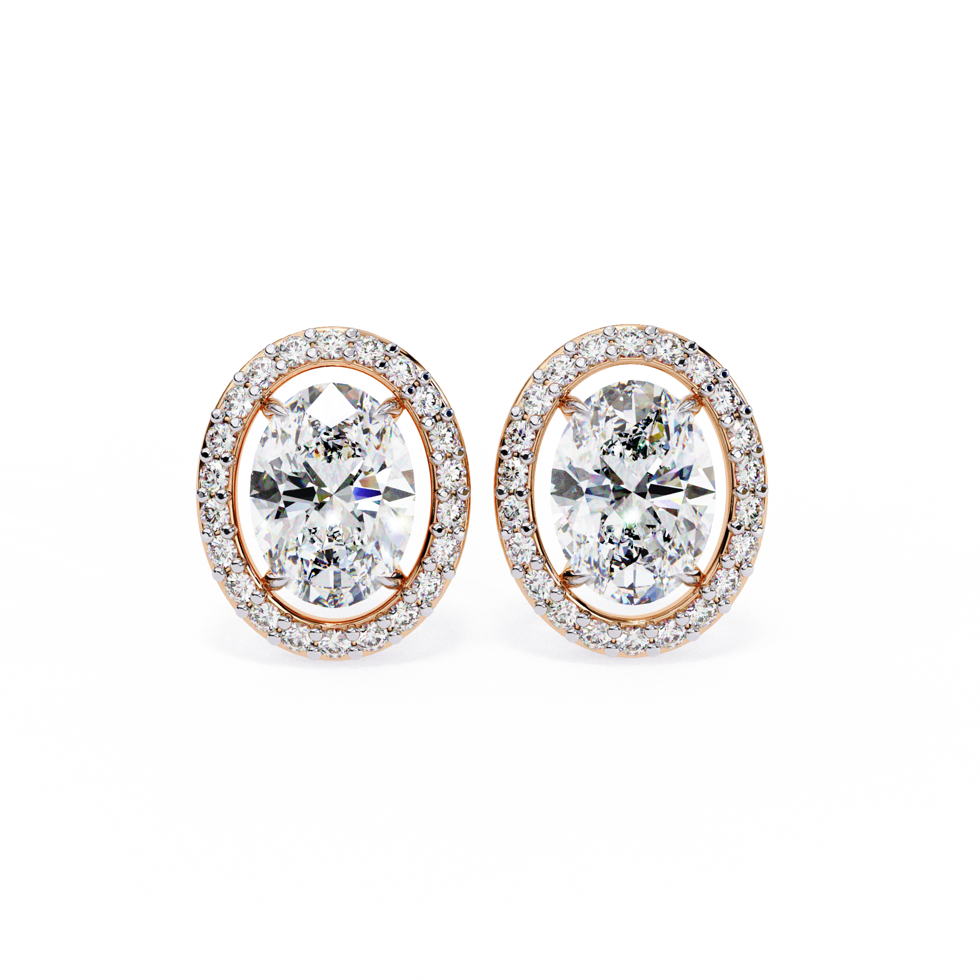 Oval Halo Lab Grown Diamond Pendant