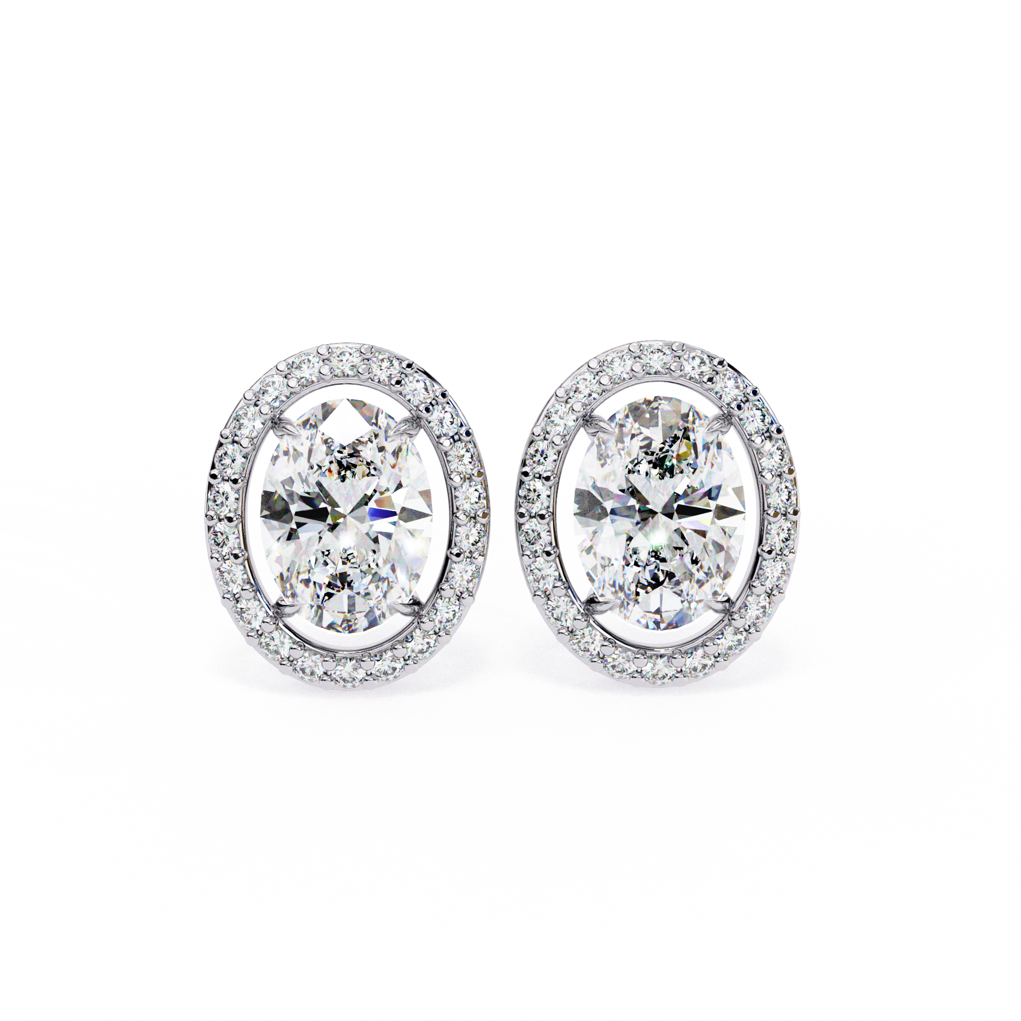 Oval Halo Lab Grown Diamond Pendant