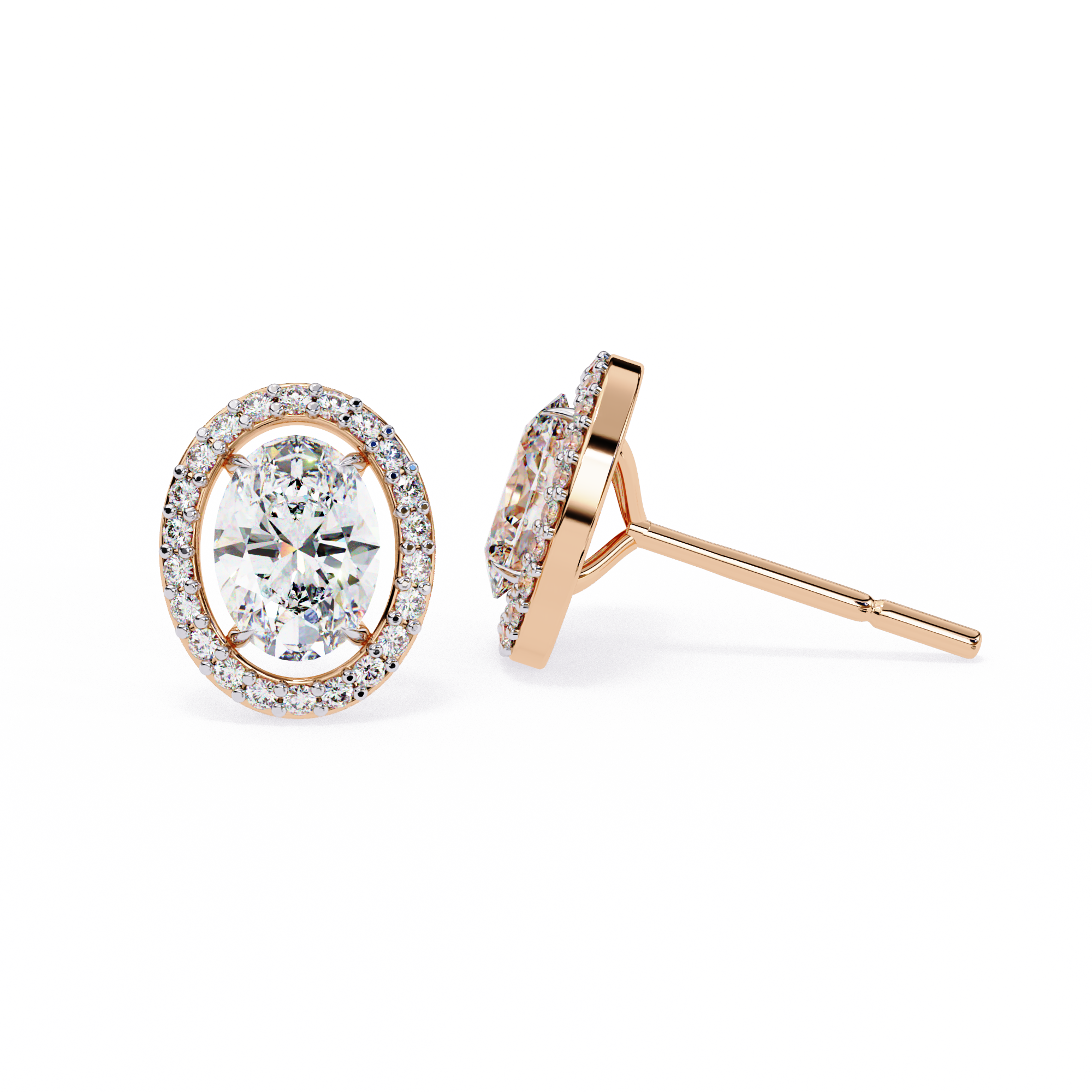 Oval Halo Lab Grown Diamond Pendant