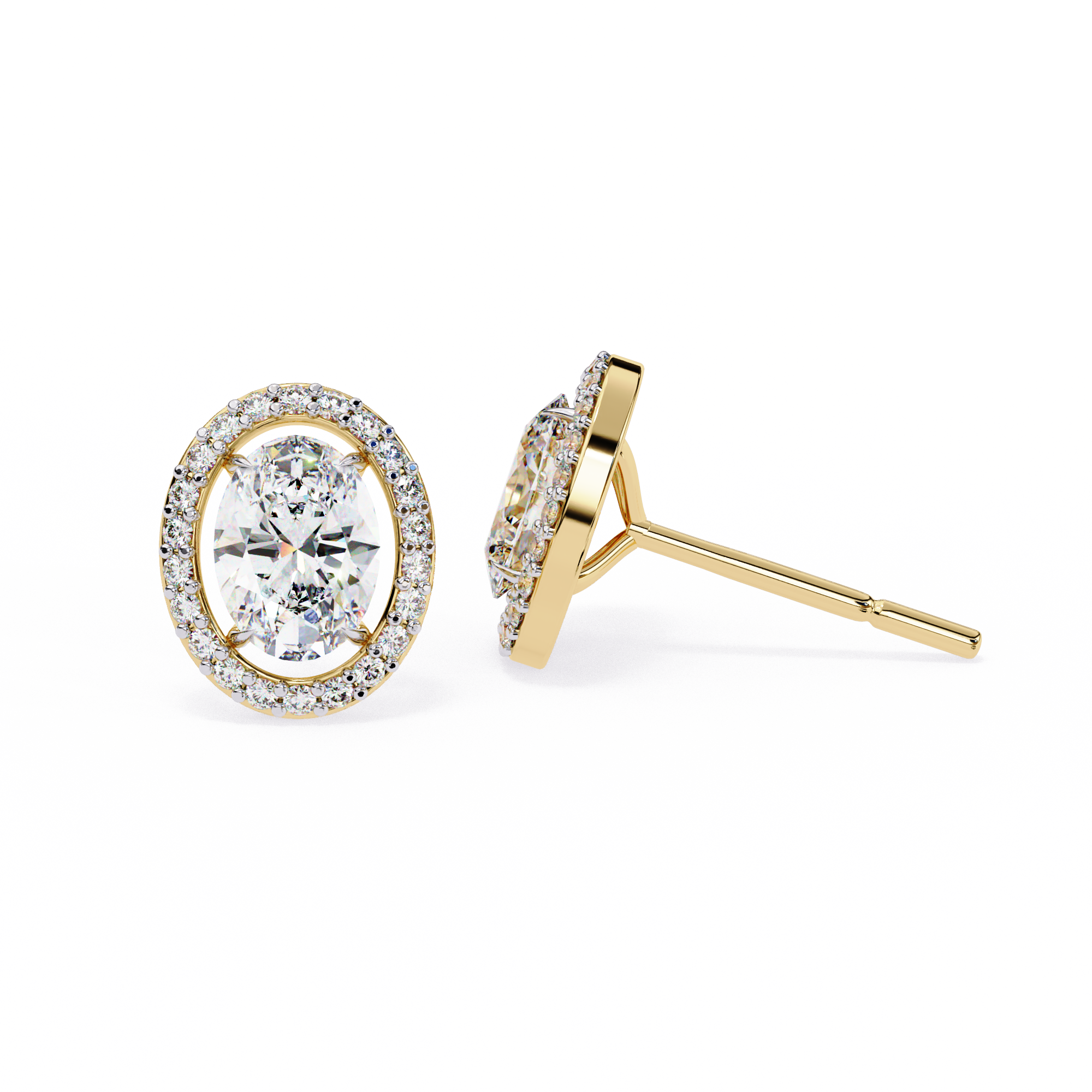 Oval Halo Lab Grown Diamond Pendant