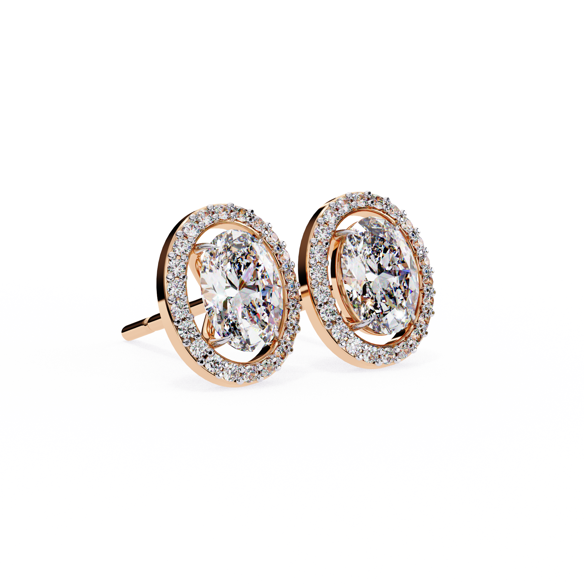 Oval Halo Lab Grown Diamond Pendant