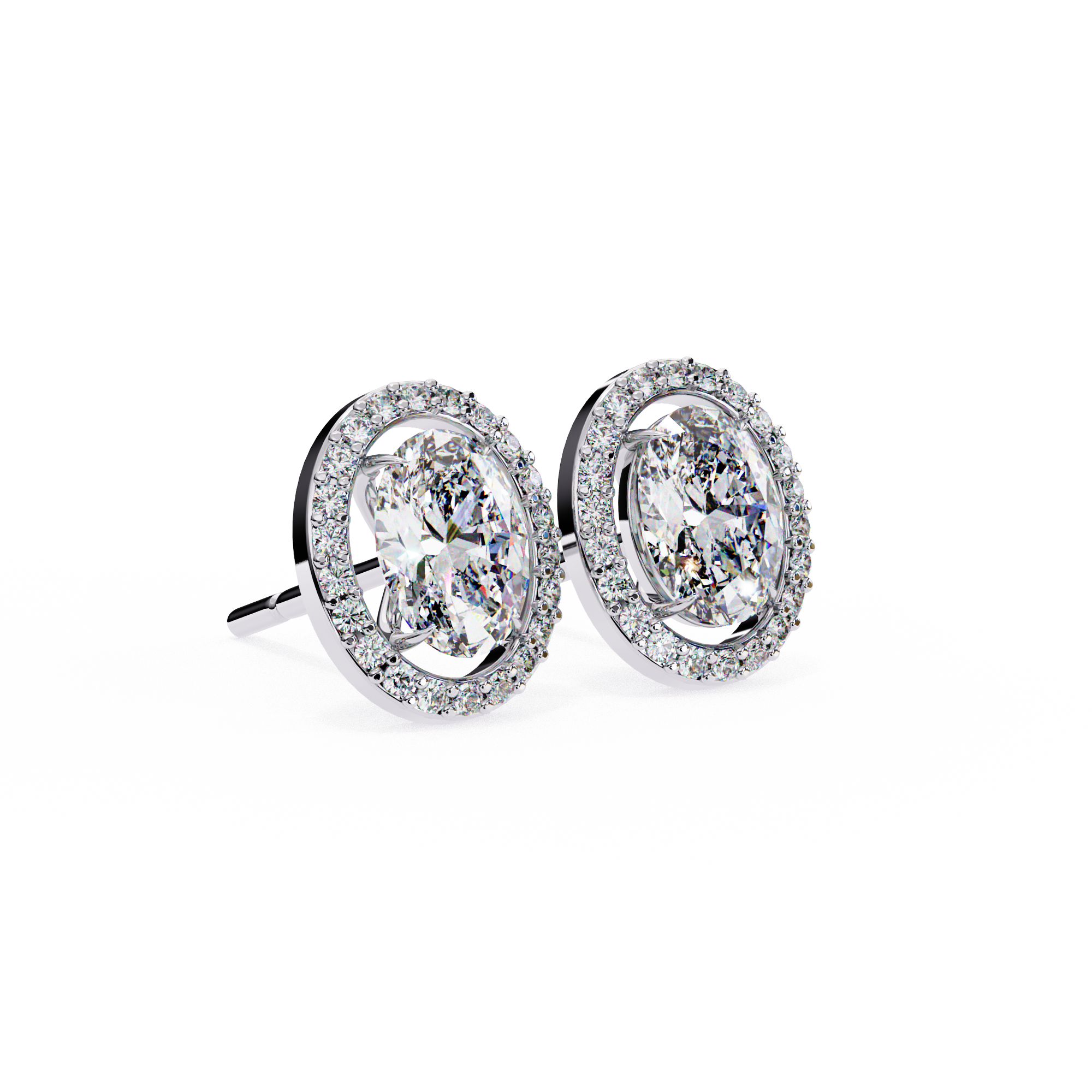Oval Halo Lab Grown Diamond Pendant