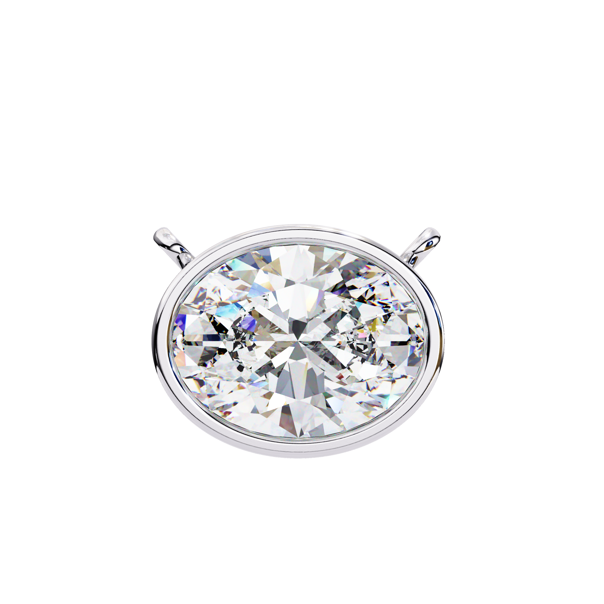 Oval Solitaire Pendant