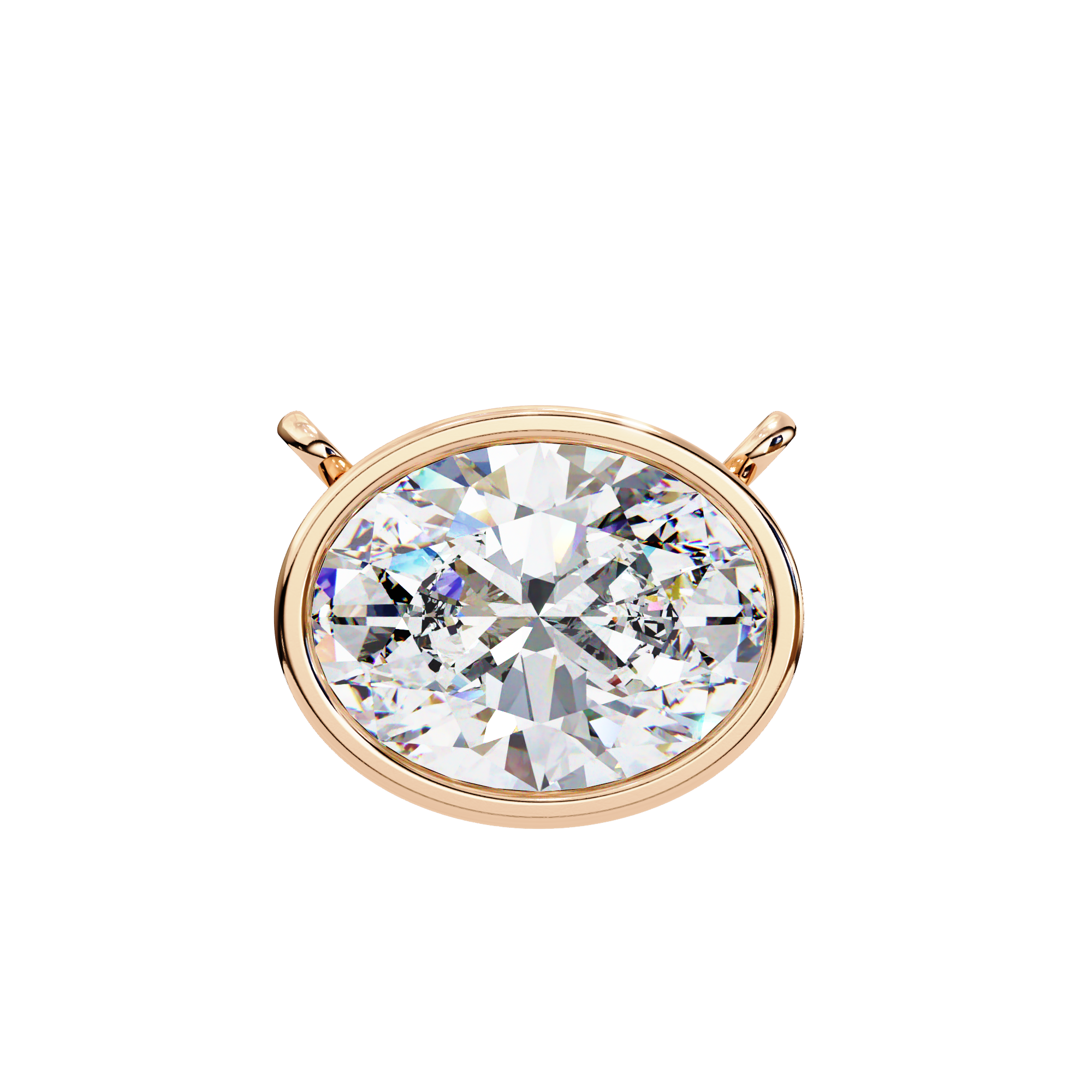 Oval Solitaire Pendant
