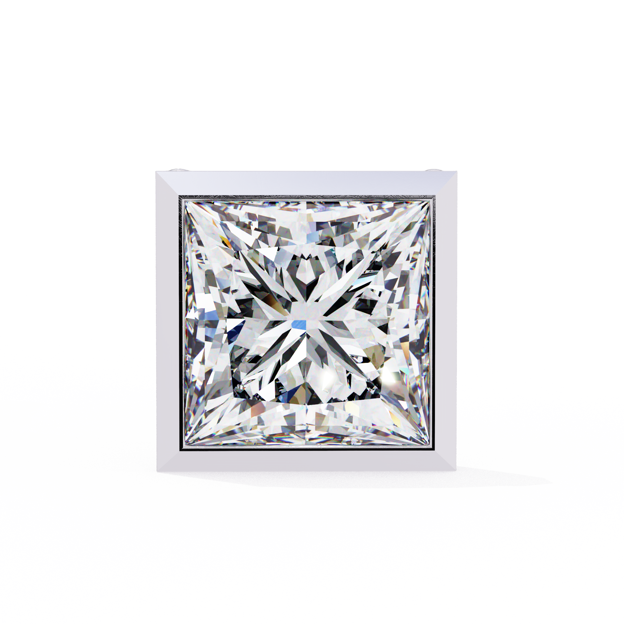 Princess Cut Lab Grown Diamond Stud Earrings