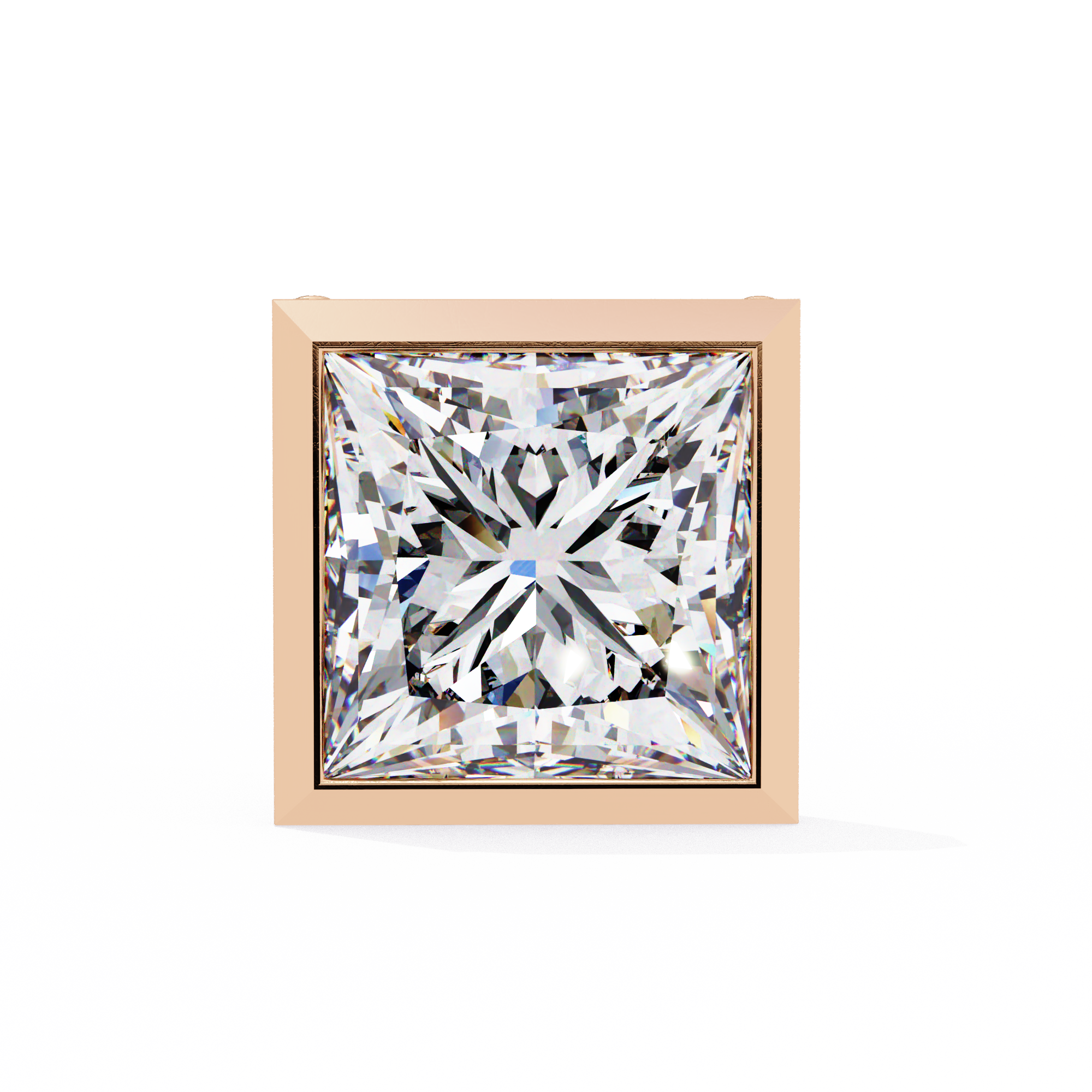 Princess Cut Lab Grown Diamond Stud Earrings