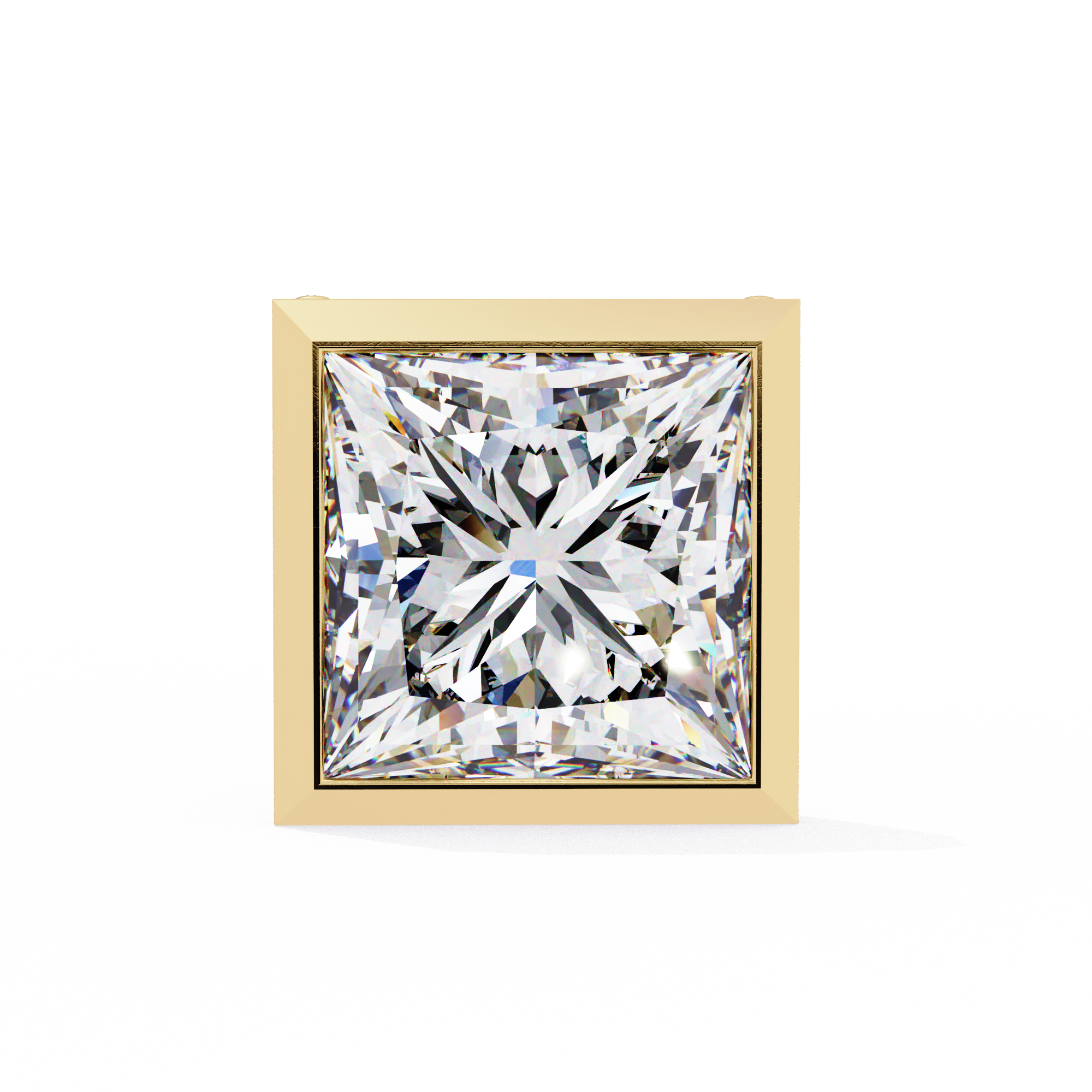 Princess Cut Lab Grown Diamond Stud Earrings