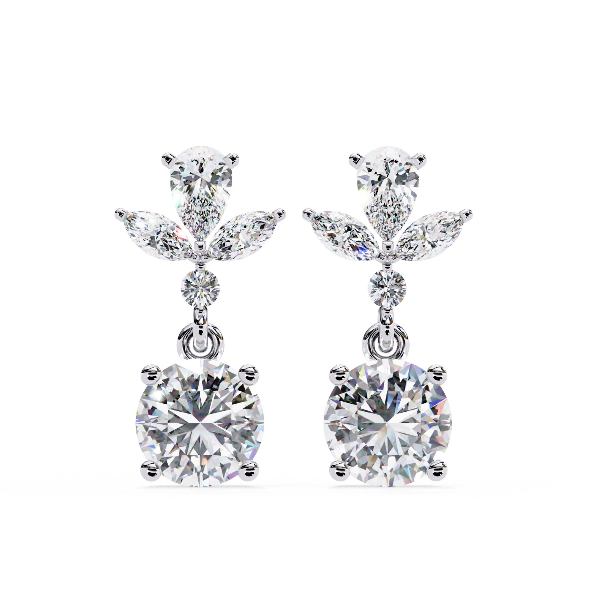 Double Drop Lab Grown Diamond Earrings
