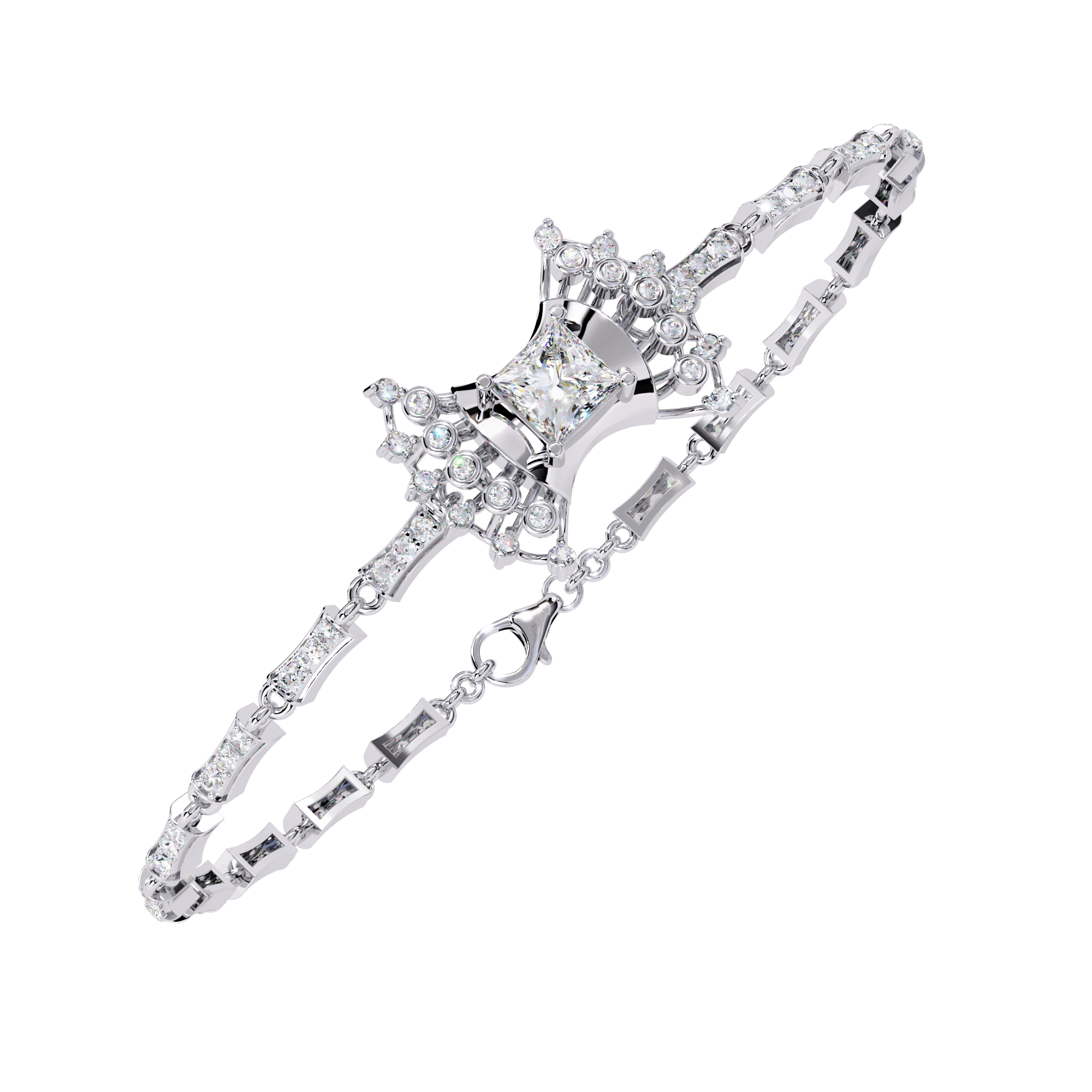 Mixed-Cut Tennis Bracelet