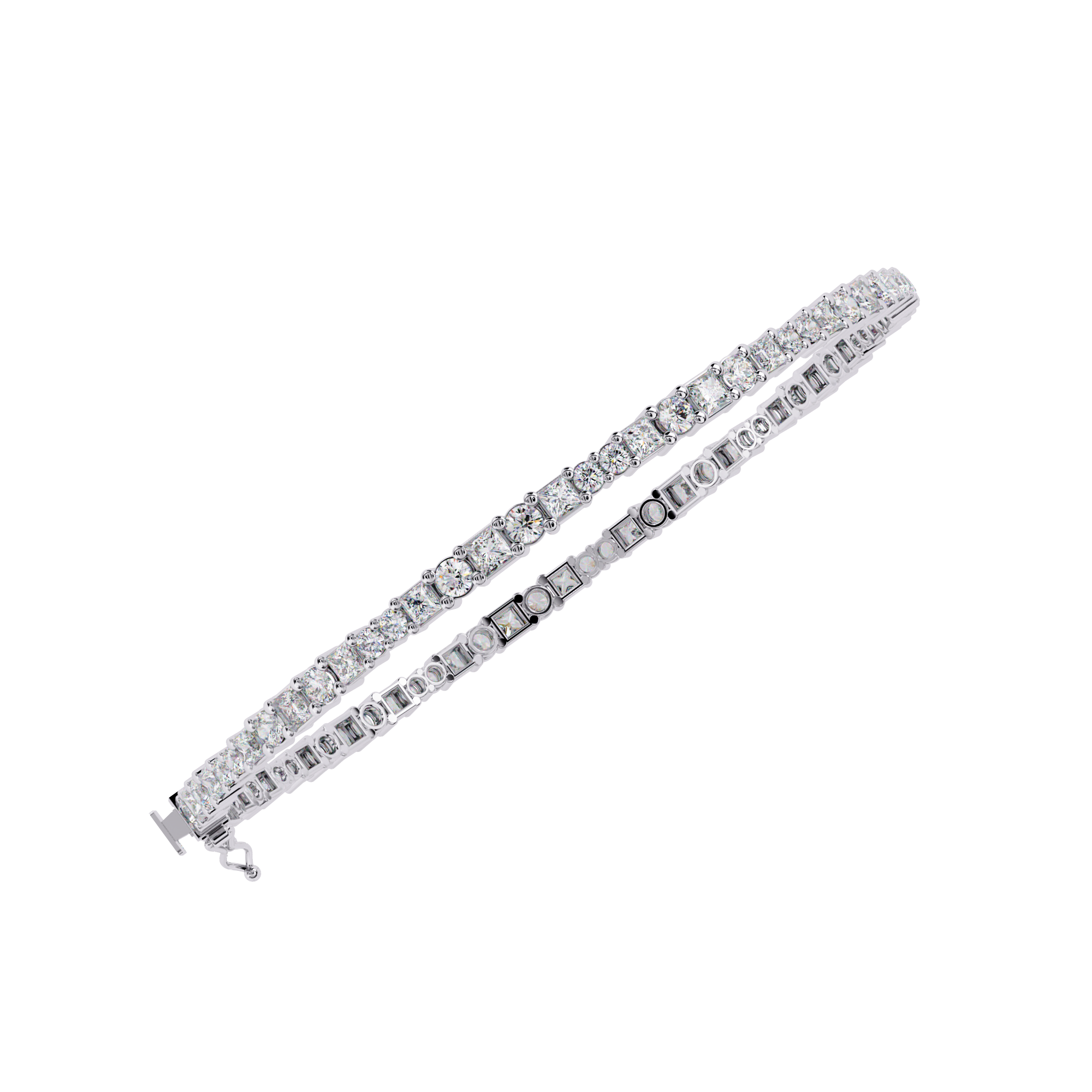 Princess Cut Tennis Bracelet