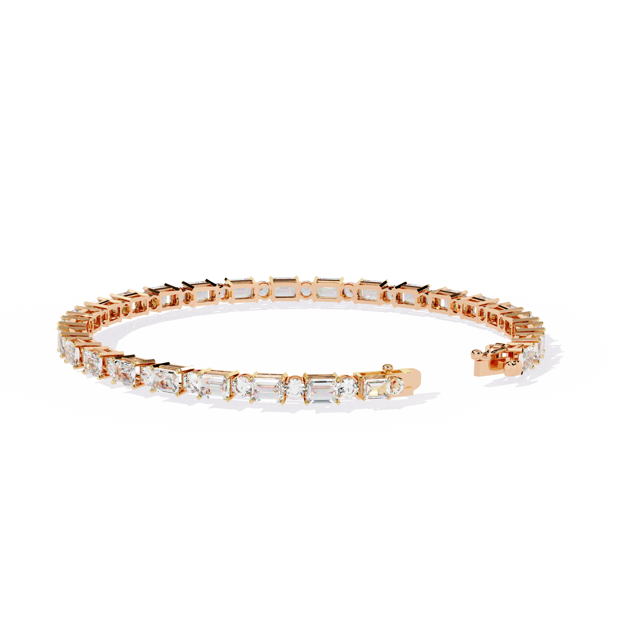Mixed-Cut Link Bracelet