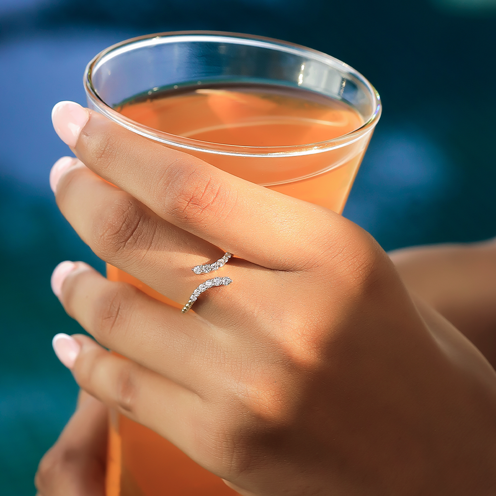 "Dare to Sparkle" Open Top Ring