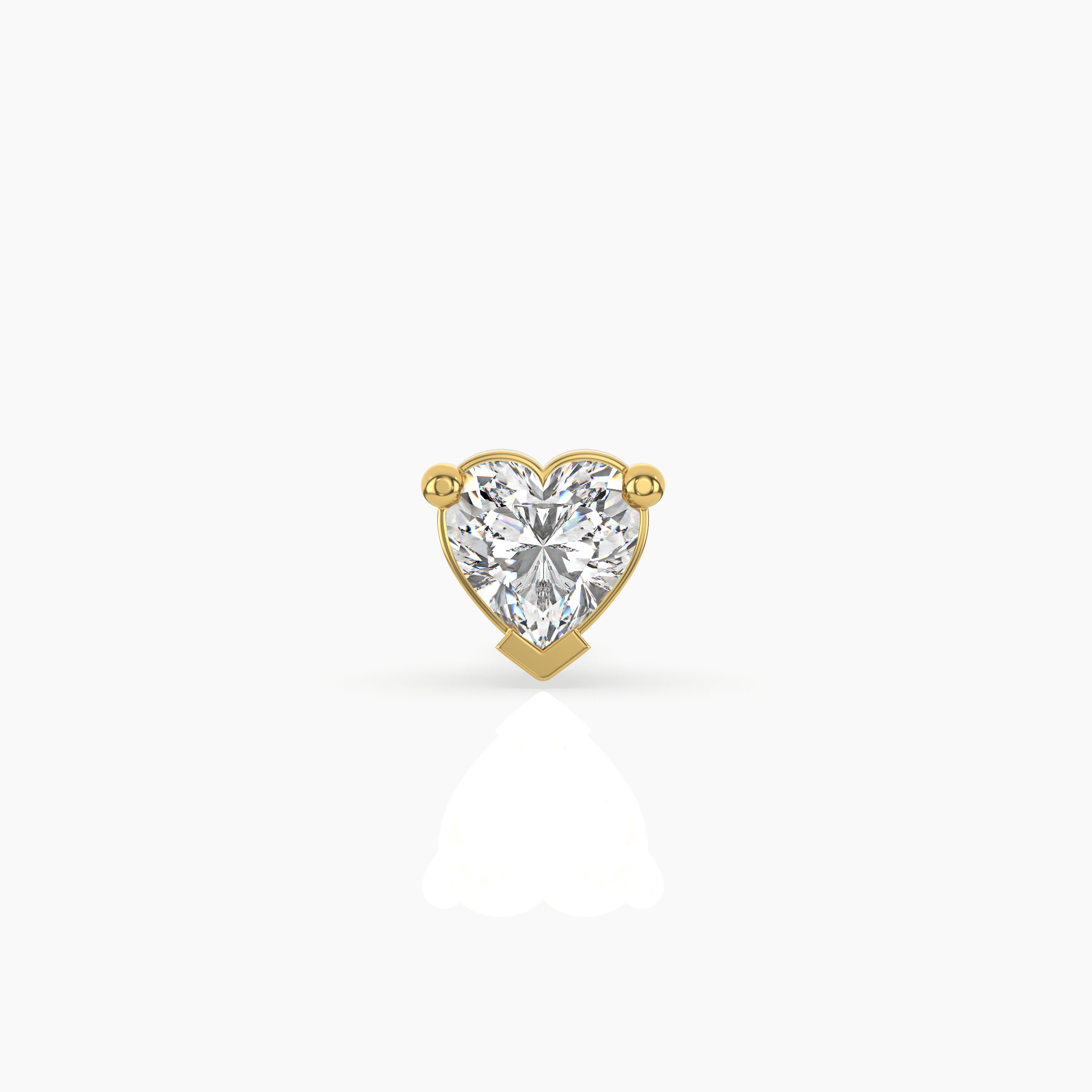 Heart Solitaire Lab-Grown Diamond Stud Earrings